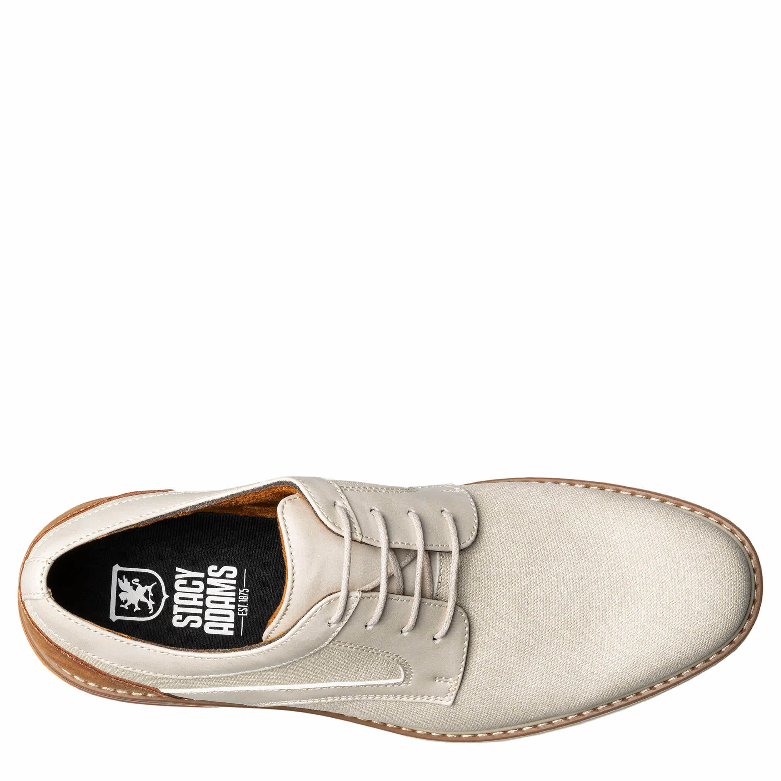 STACY ADAMS-MENS PHINEAS OXFORDS-SAND & 