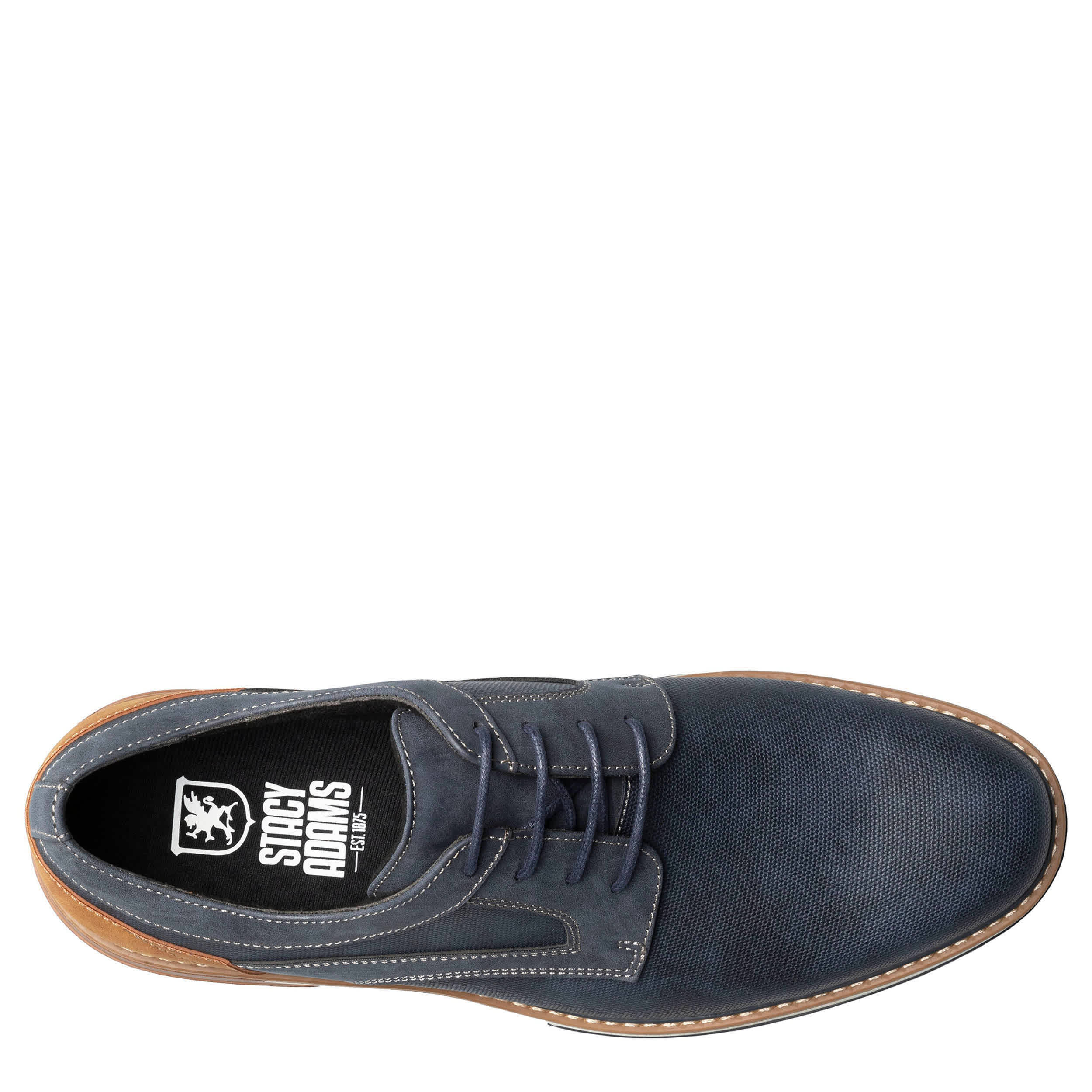 STACY ADAMS-MENS PHINEAS OXFORDS-NAVY & 