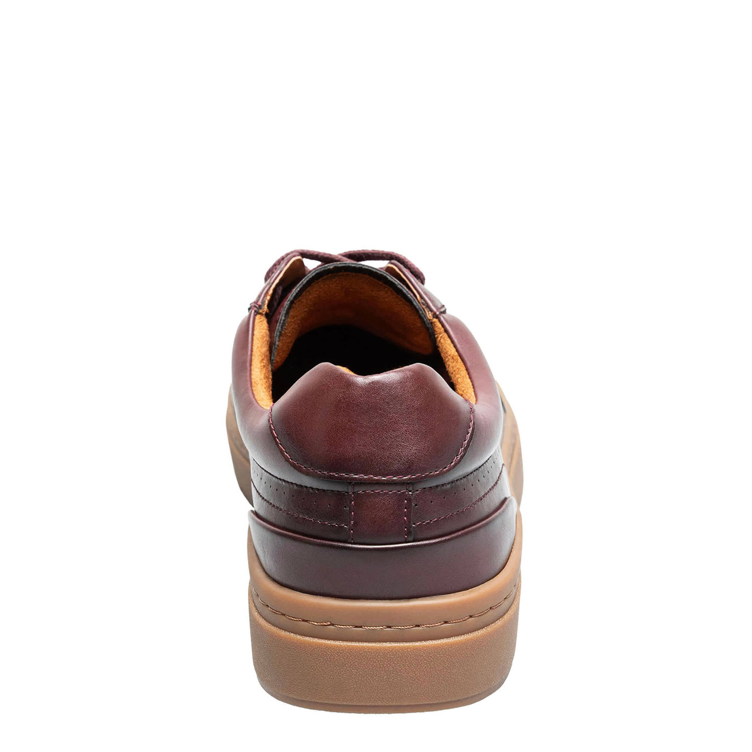STACY ADAMS-MENS DORIAN FASHION SNEAKERS-BURGUNDY & 