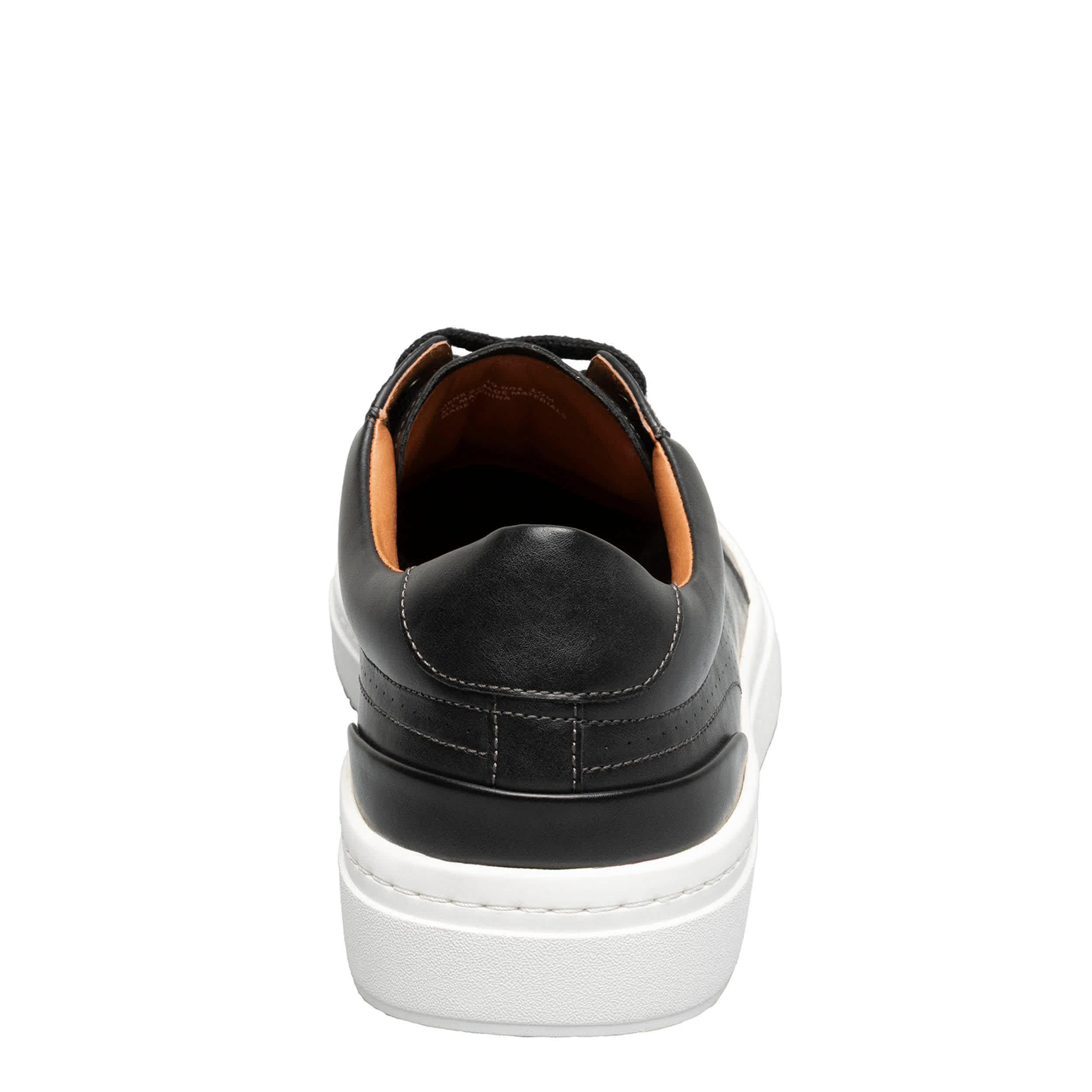 STACY ADAMS-MENS DORIAN FASHION SNEAKERS-BLACK & WHITE