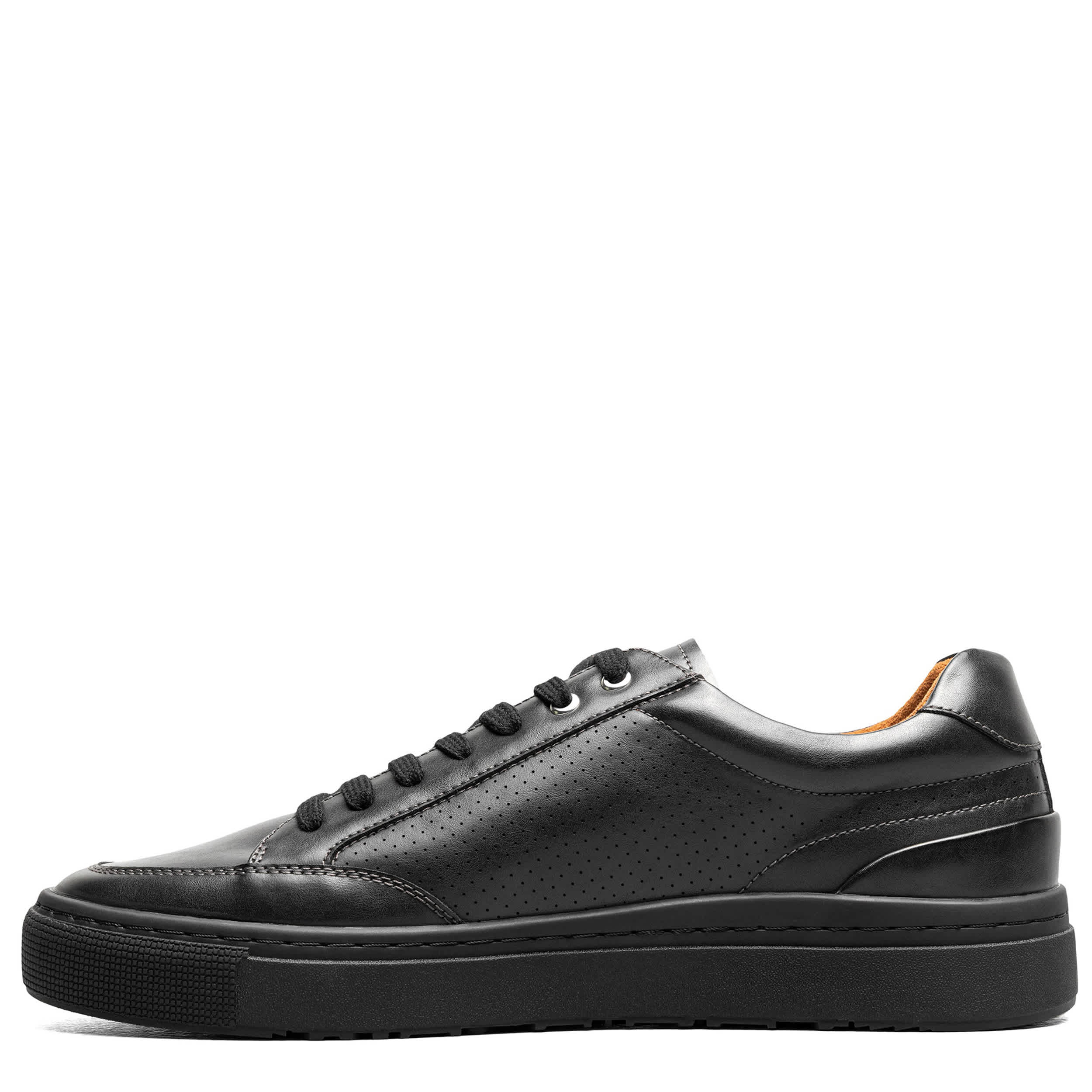 STACY ADAMS-MENS DORIAN FASHION SNEAKERS-BLACK & BLACK