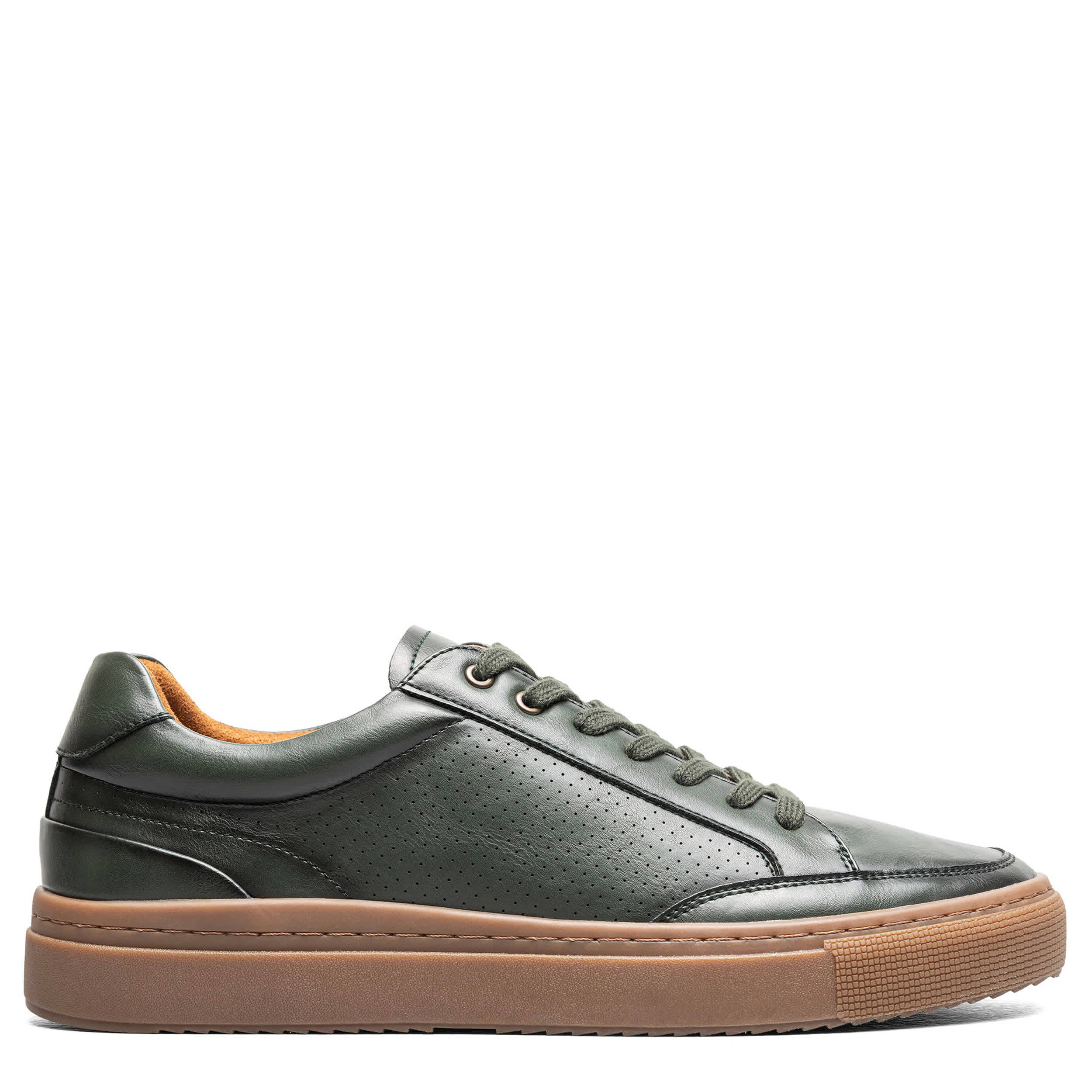 STACY ADAMS-MENS DORIAN FASHION SNEAKERS-DARK GREEN & 