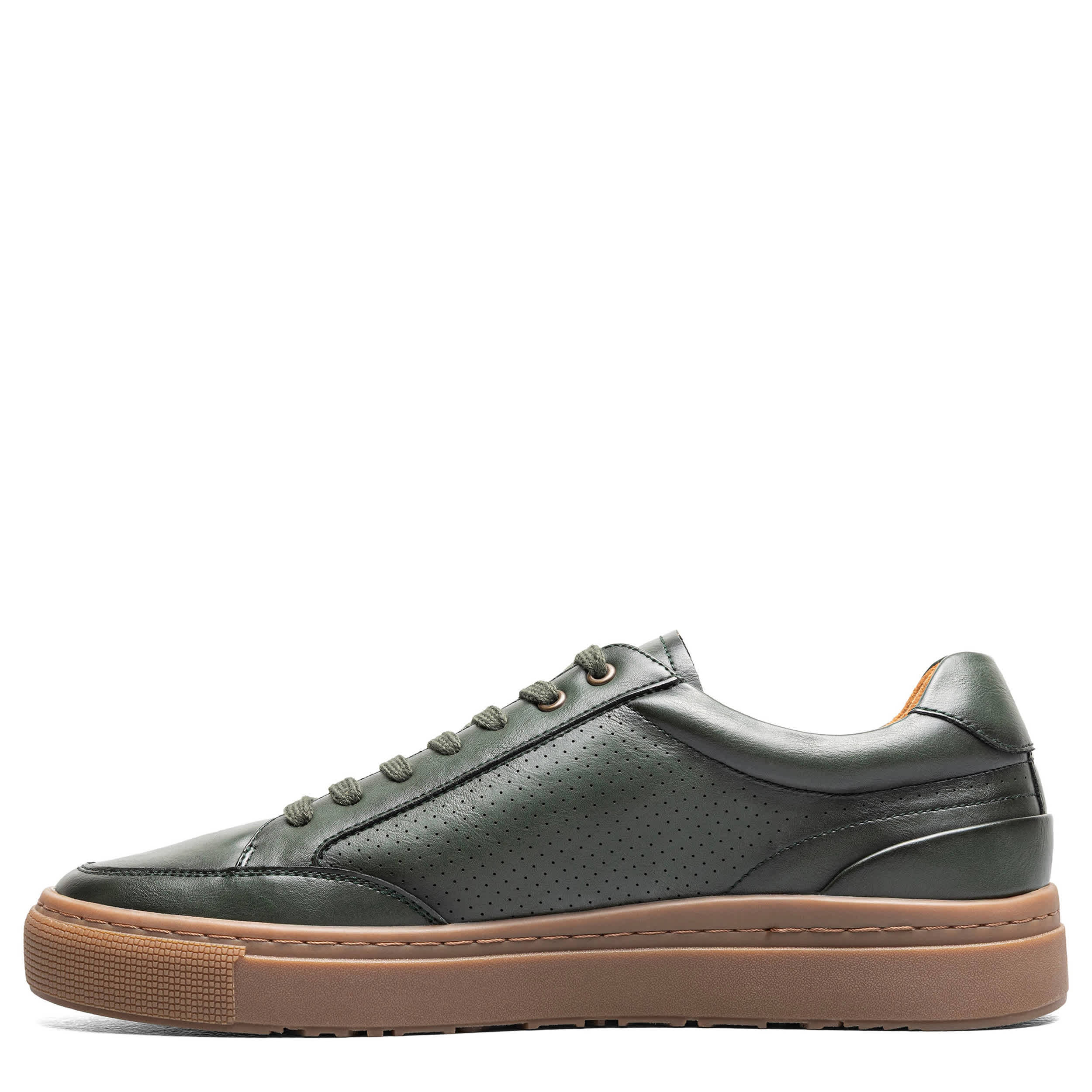 STACY ADAMS-MENS DORIAN FASHION SNEAKERS-DARK GREEN & 