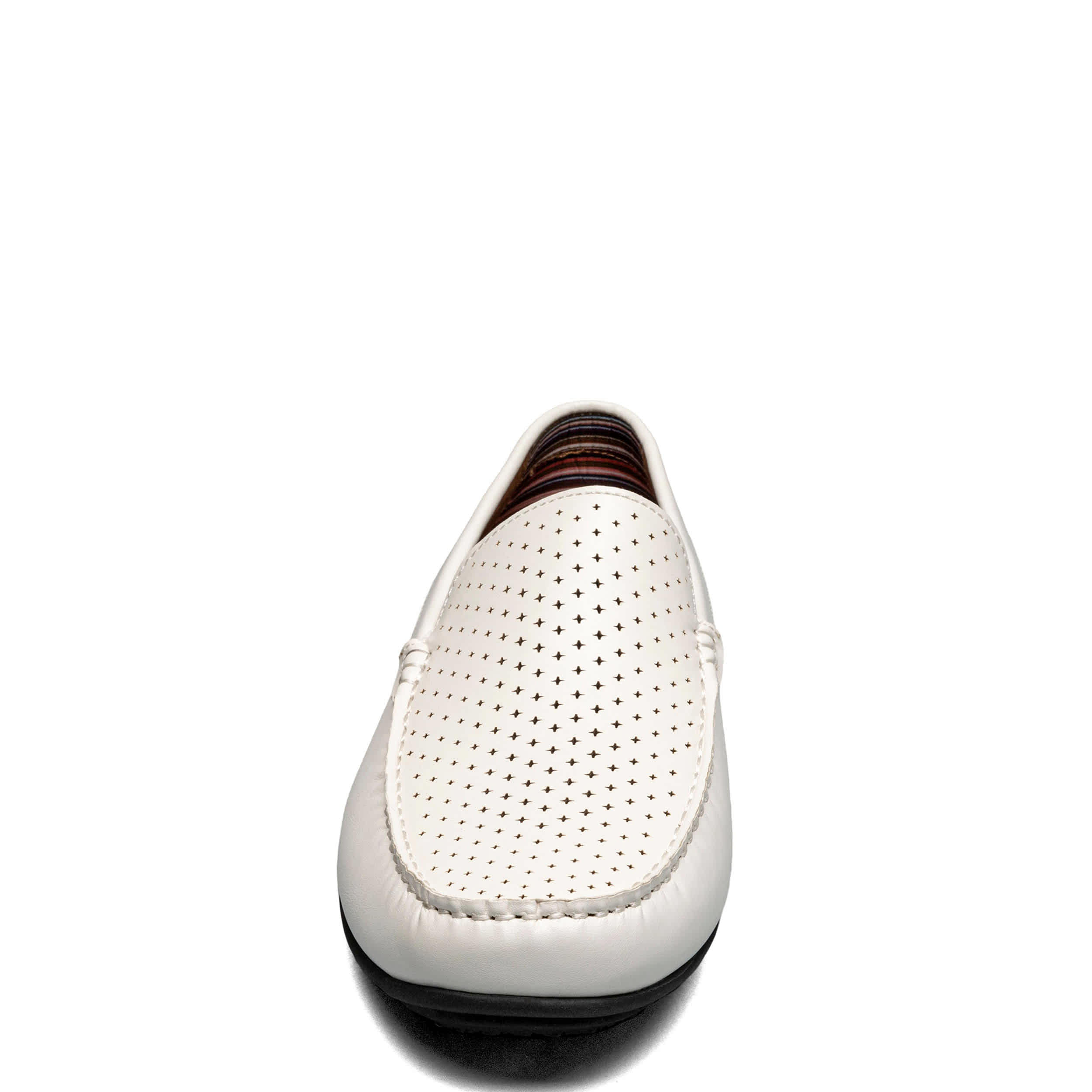 STACY ADAMS-MENS CONROY LOAFER-WHITE & 