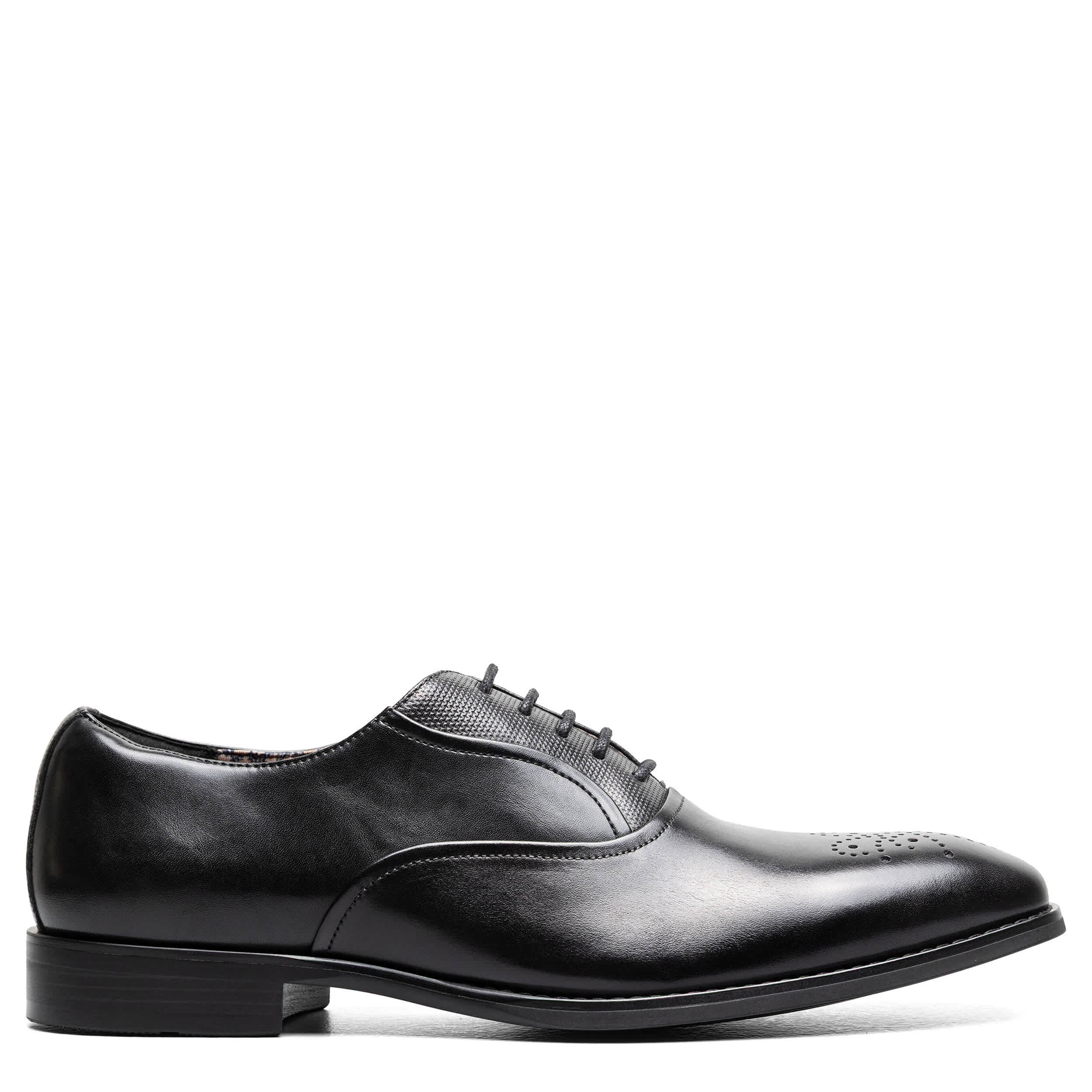 STACY ADAMS-MENS LANGFORD OXFORD-BLACK & 