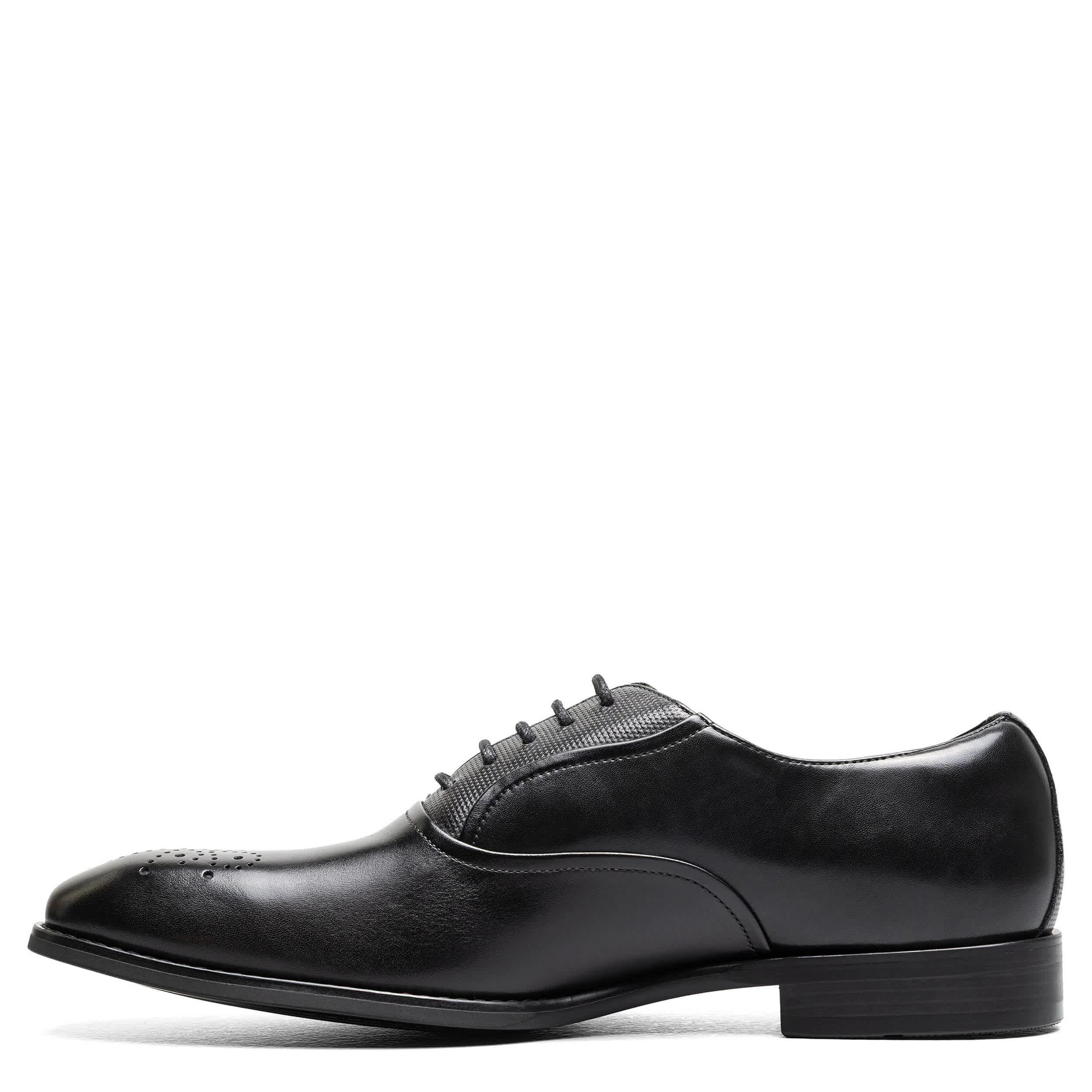 STACY ADAMS-MENS LANGFORD OXFORD-BLACK & 