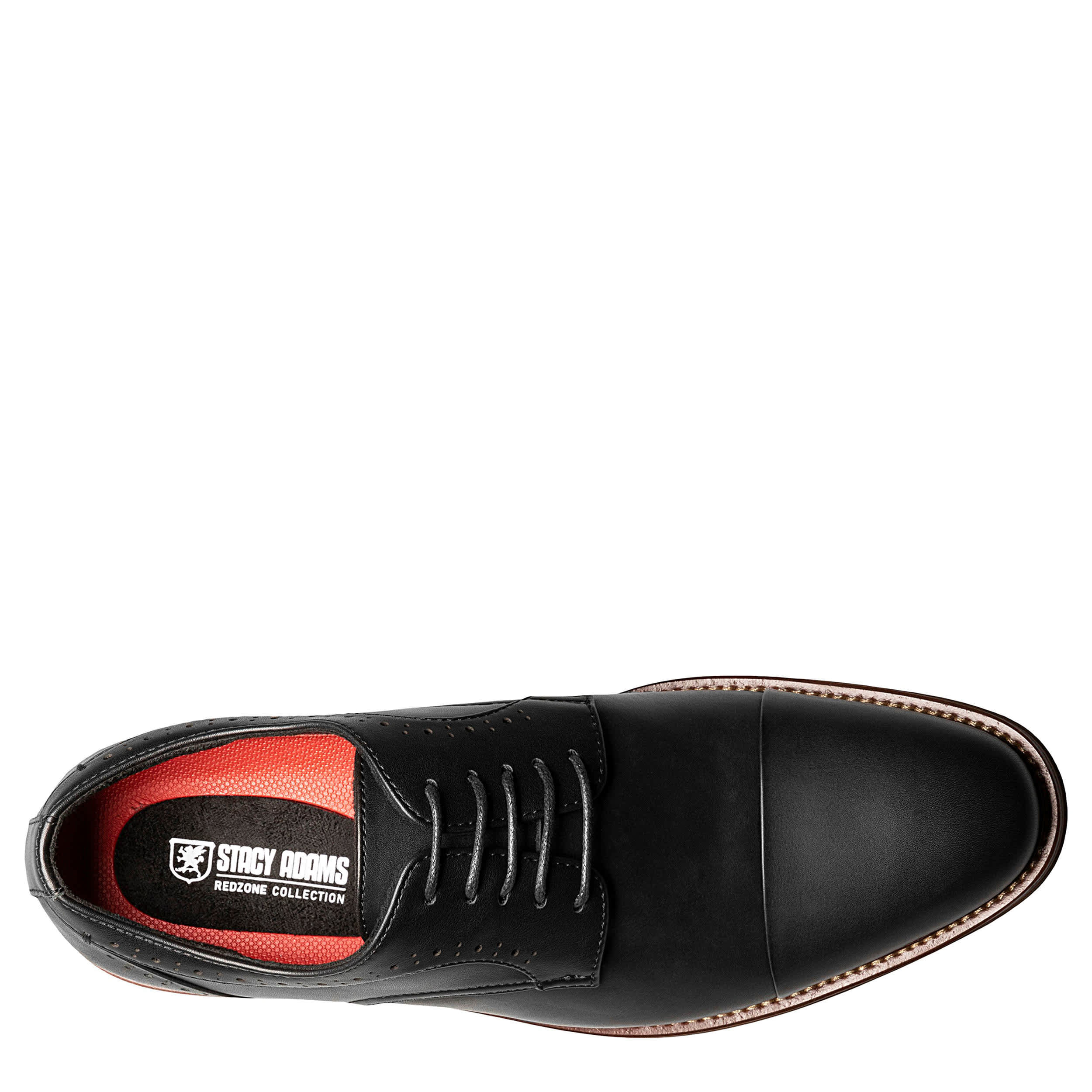 STACY ADAMS-MENS MADDOX OXFORD-BLACK & 