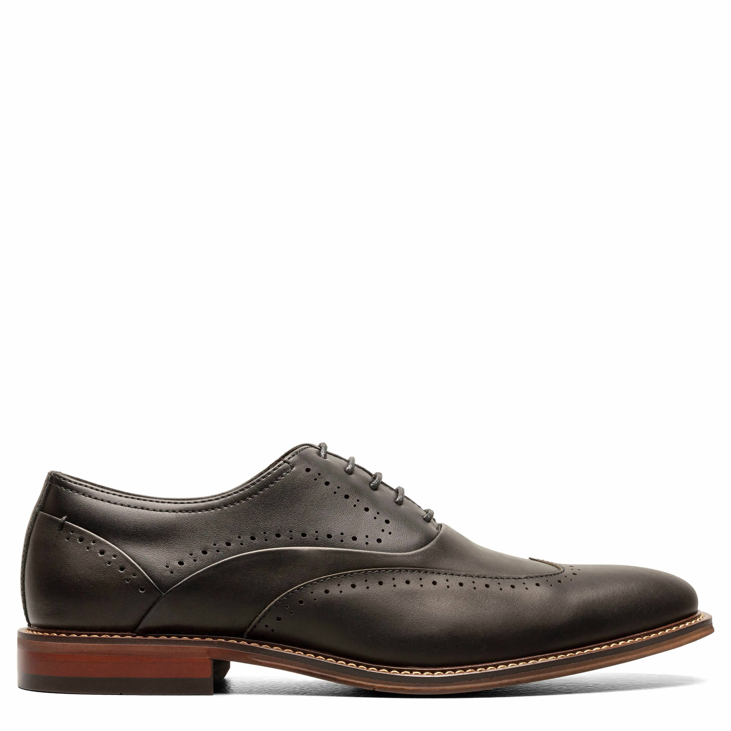 STACY ADAMS-MENS MACARTHUR OXFORD-BLACK & 