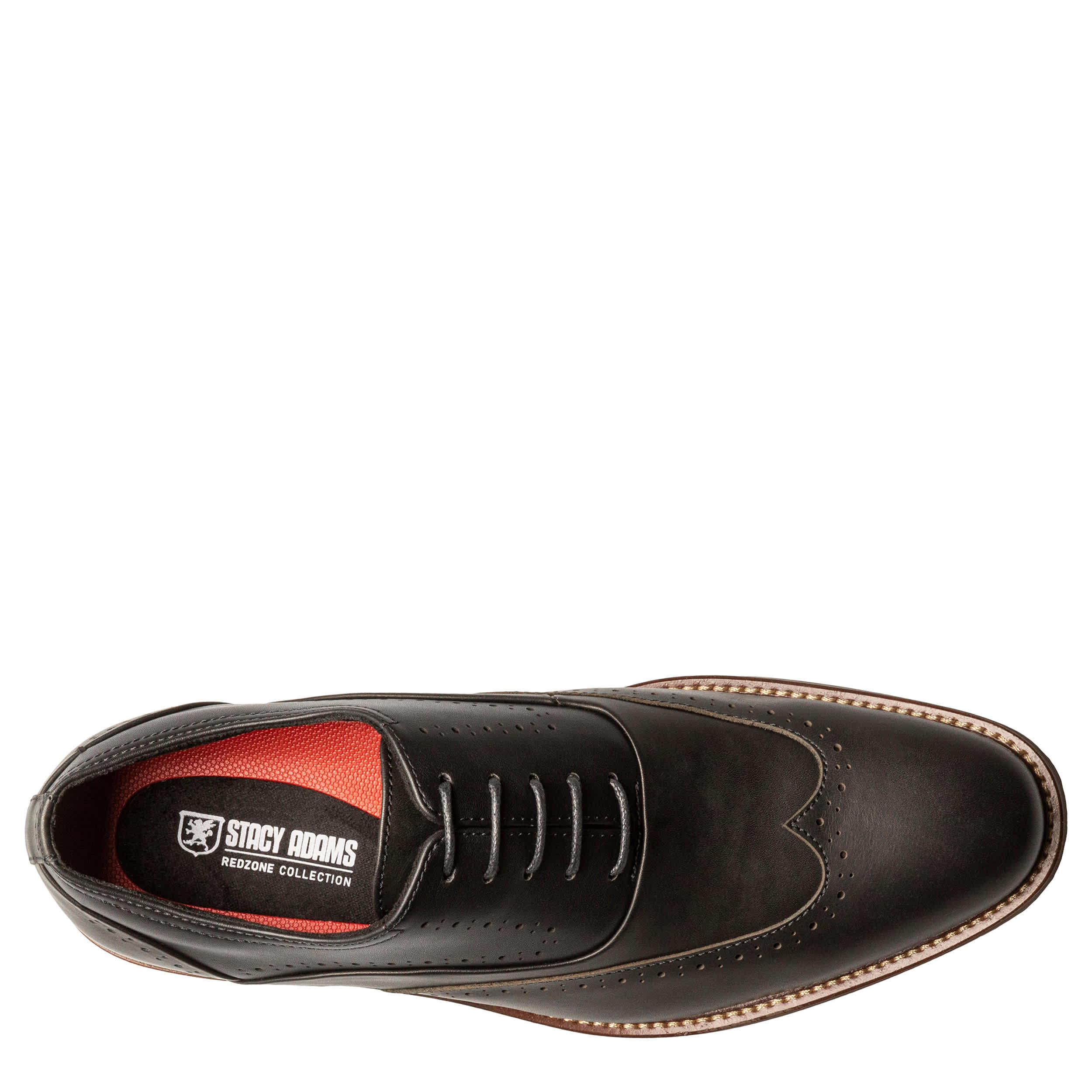 STACY ADAMS-MENS MACARTHUR OXFORD-BLACK & 