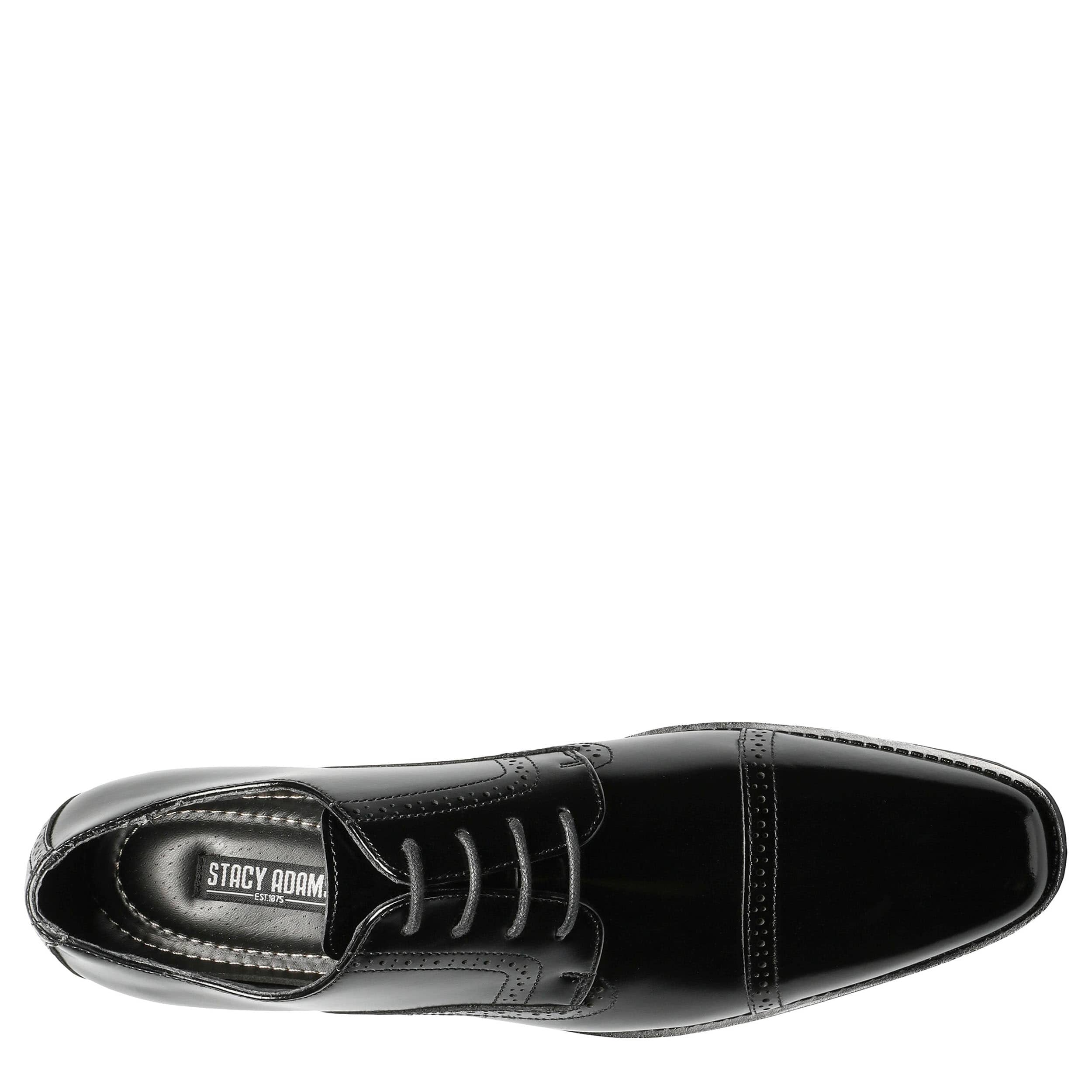 STACY ADAMS-MENS ABBOTT OXFORD-BLACK & 