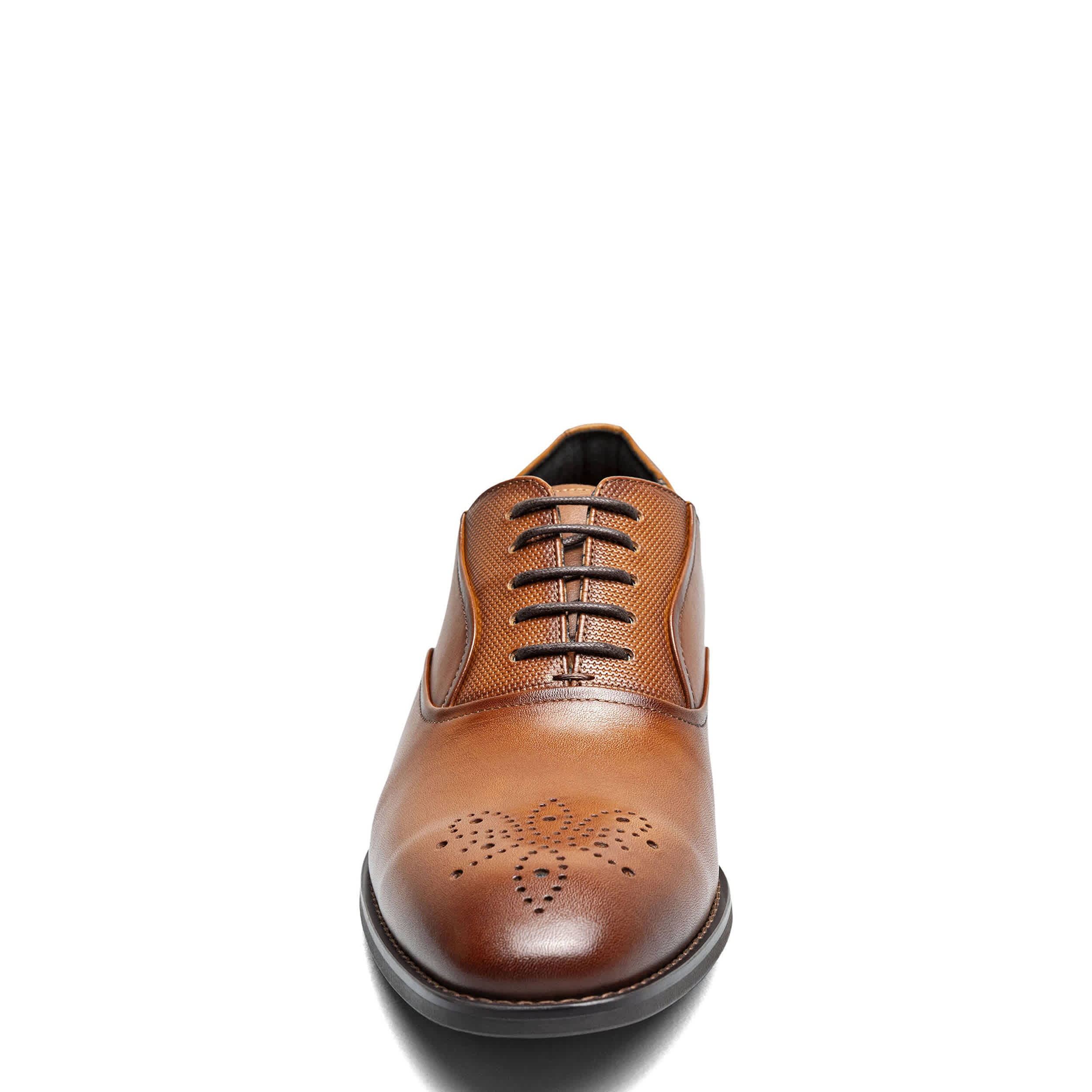 STACY ADAMS-MENS LANGFORD OXFORDS-COGNAC & 