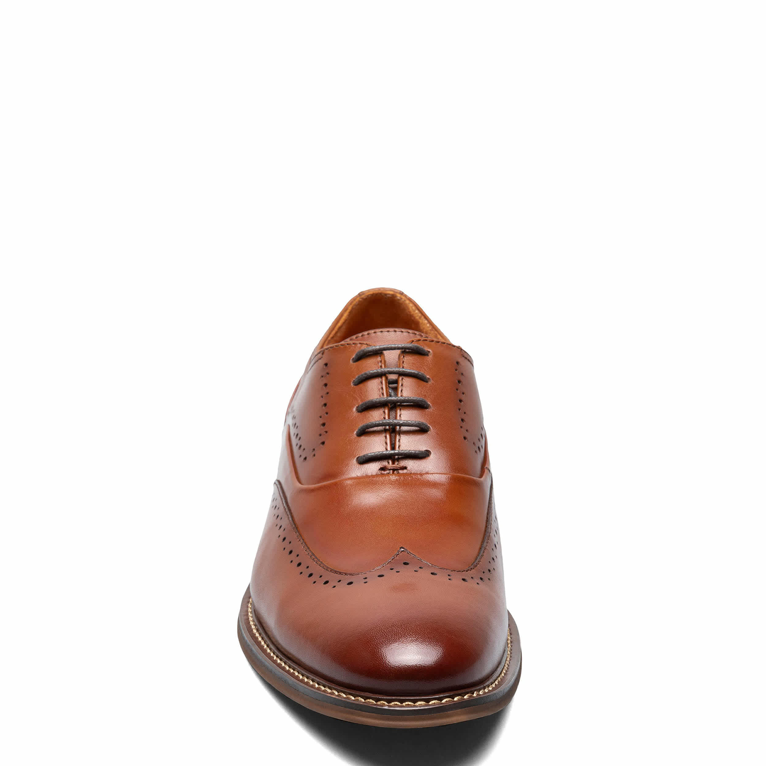 STACY ADAMS-MENS MACARTHUR OXFORDS-COGNAC & 