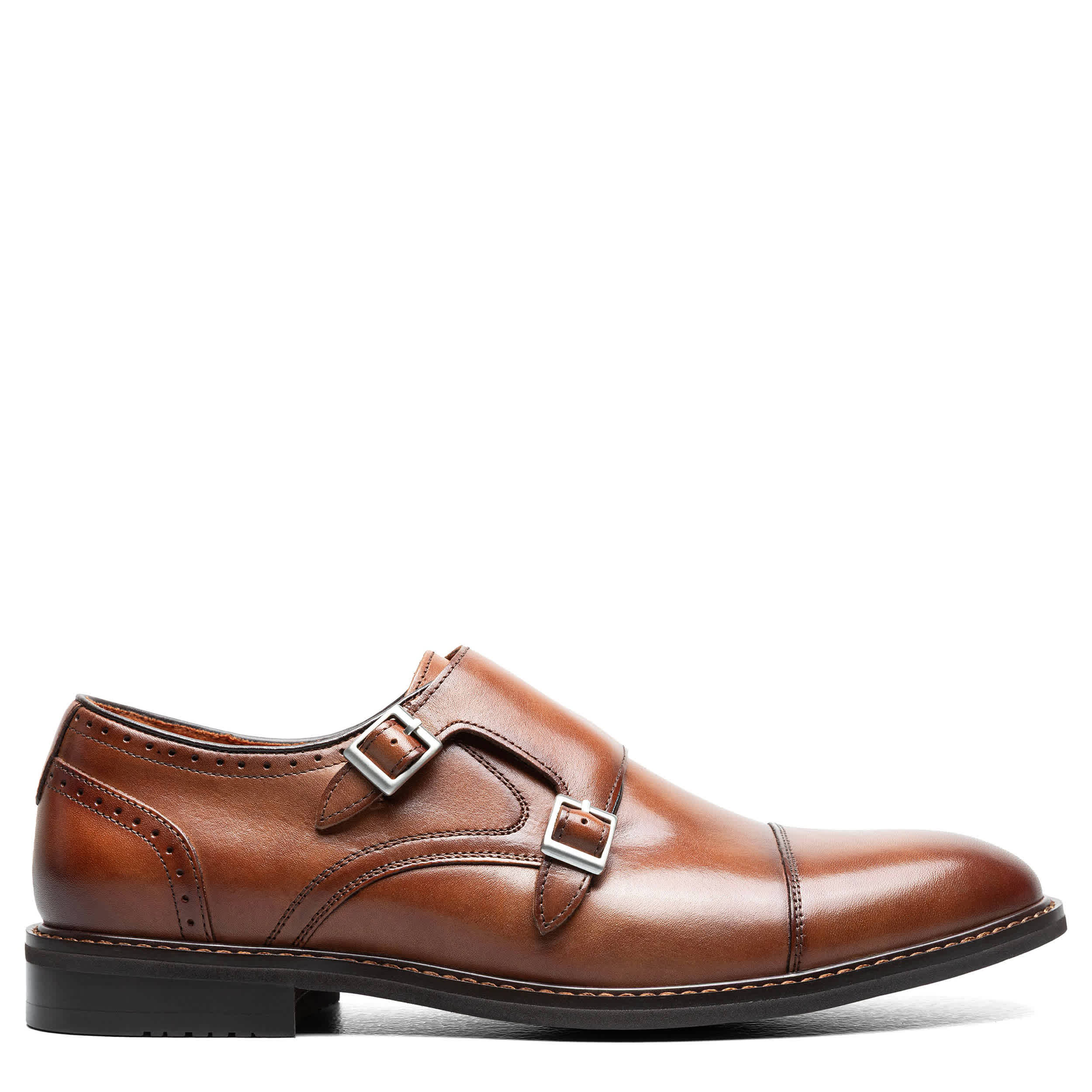 STACY ADAMS-MENS BOSWELL LOAFERS-COGNAC & 