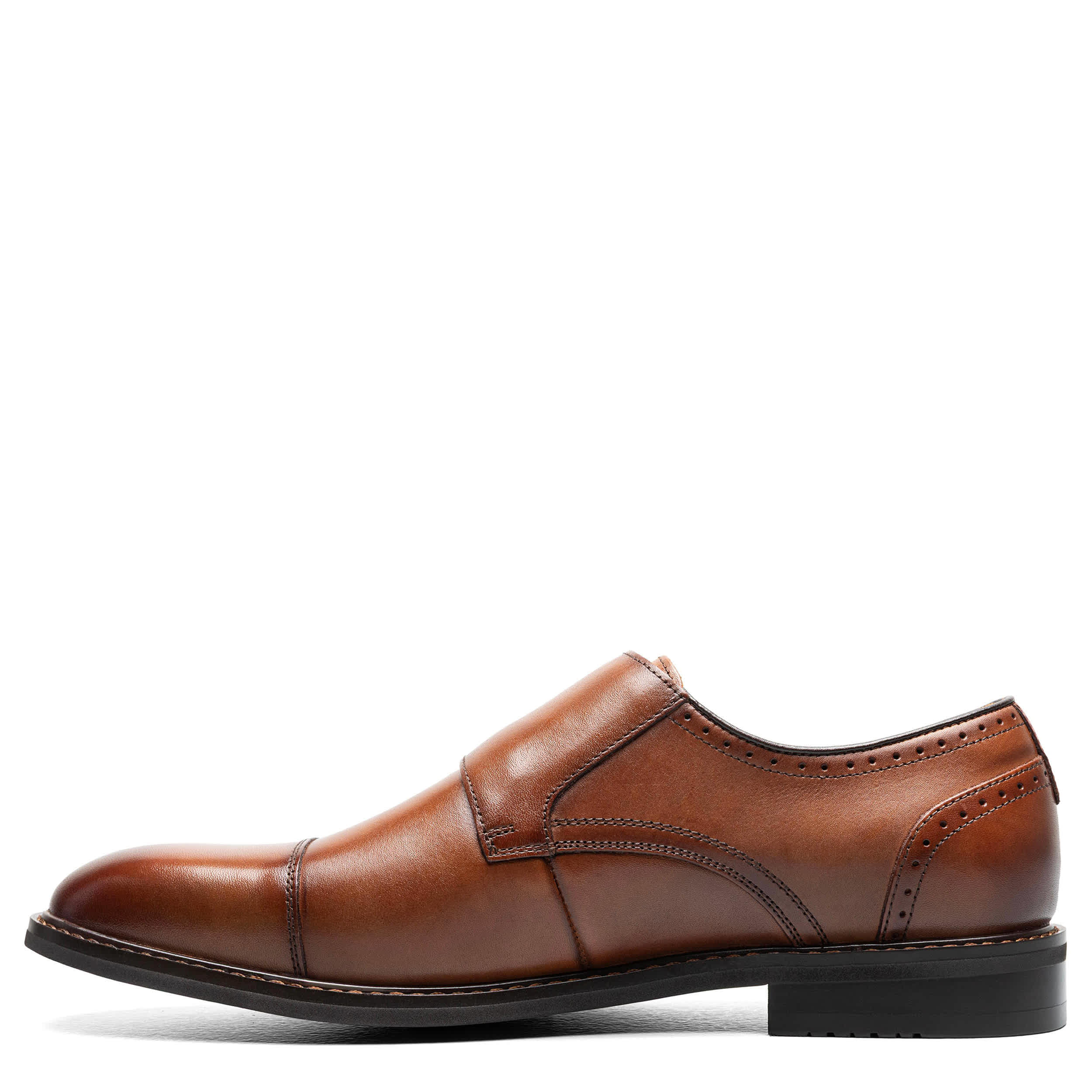STACY ADAMS-MENS BOSWELL LOAFERS-COGNAC & 