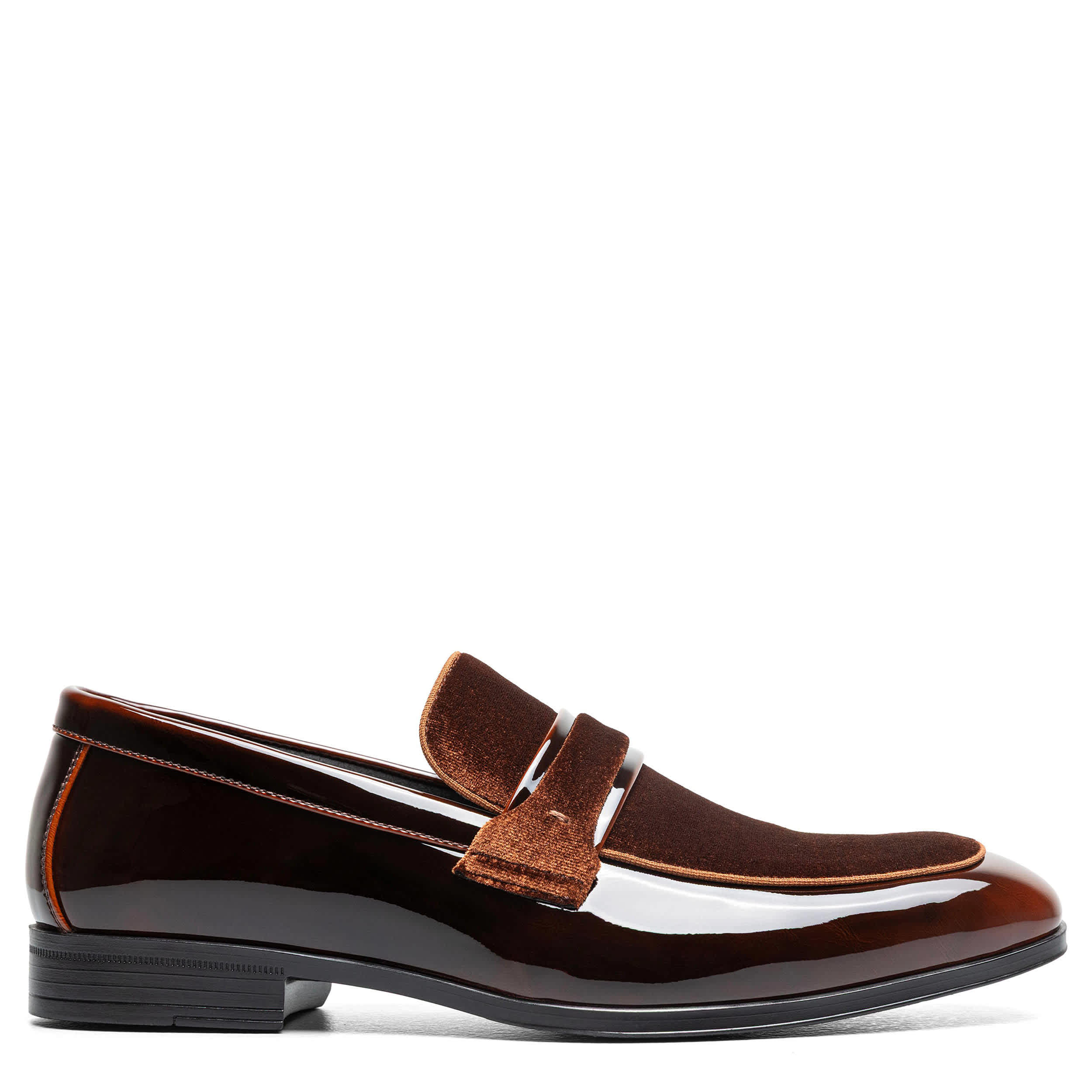 STACY ADAMS-MENS SPRATLEY LOAFERS-BROWN & 