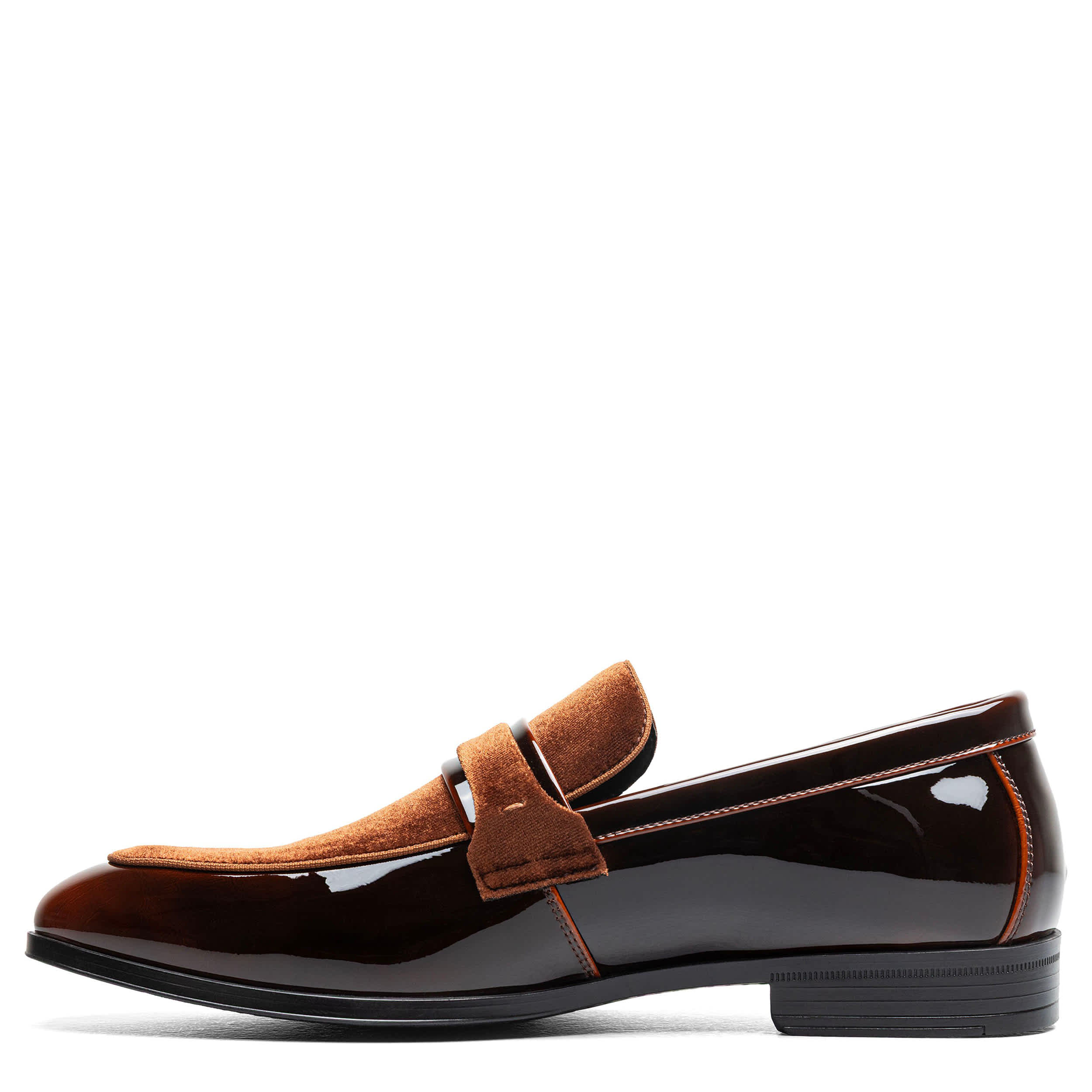 STACY ADAMS-MENS SPRATLEY LOAFERS-BROWN & 