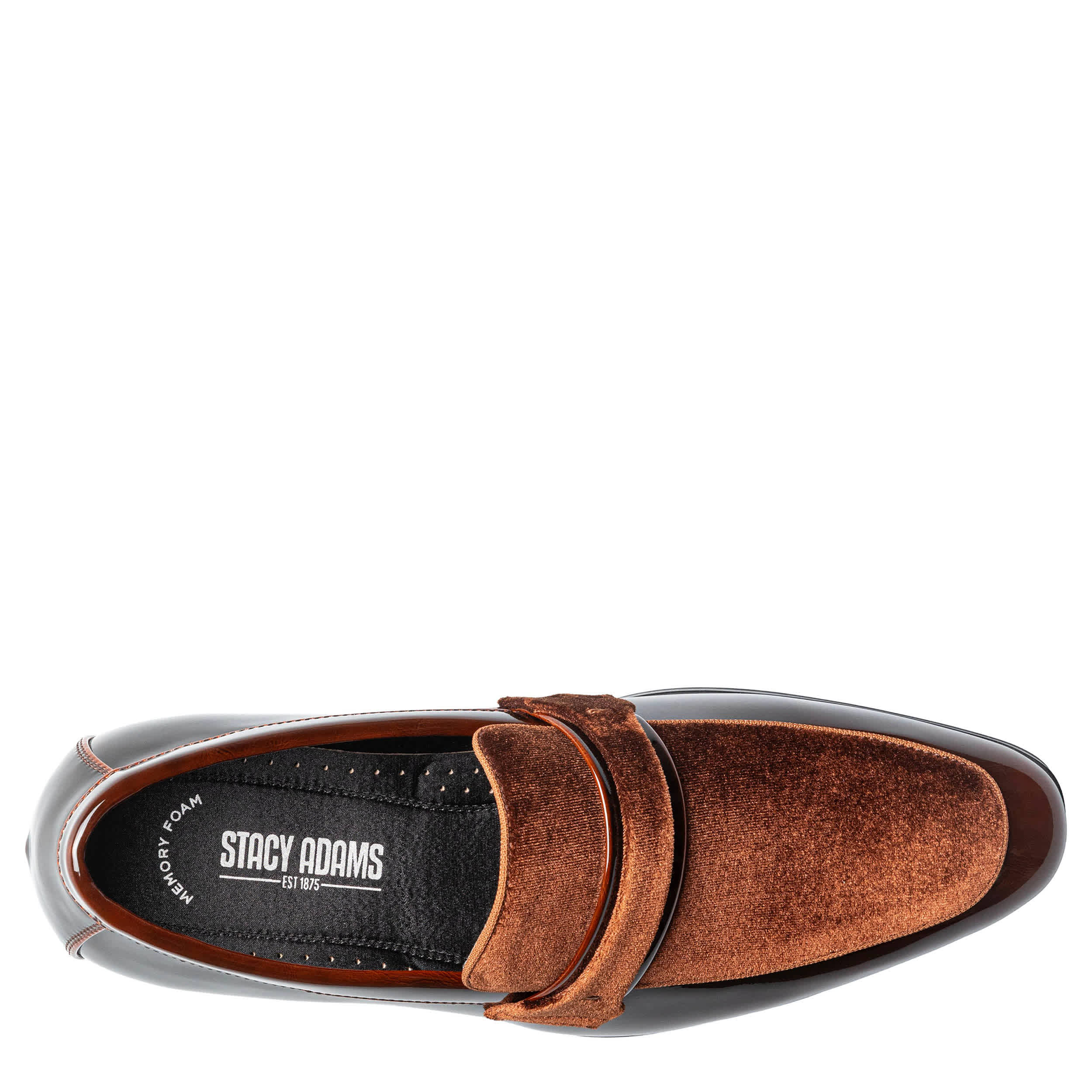 STACY ADAMS-MENS SPRATLEY LOAFERS-BROWN & 