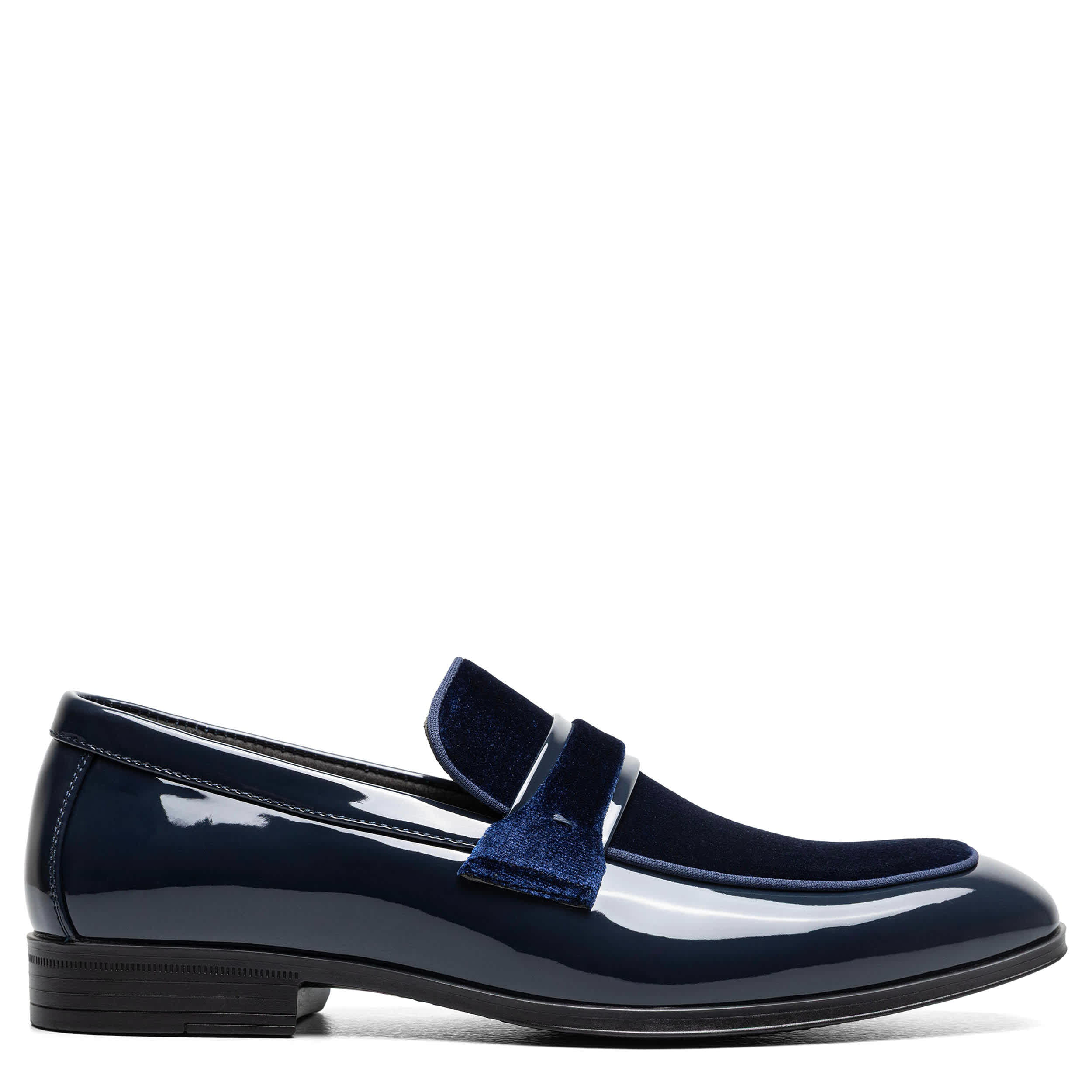 STACY ADAMS-MENS SPRATLEY LOAFERS-NAVY & 