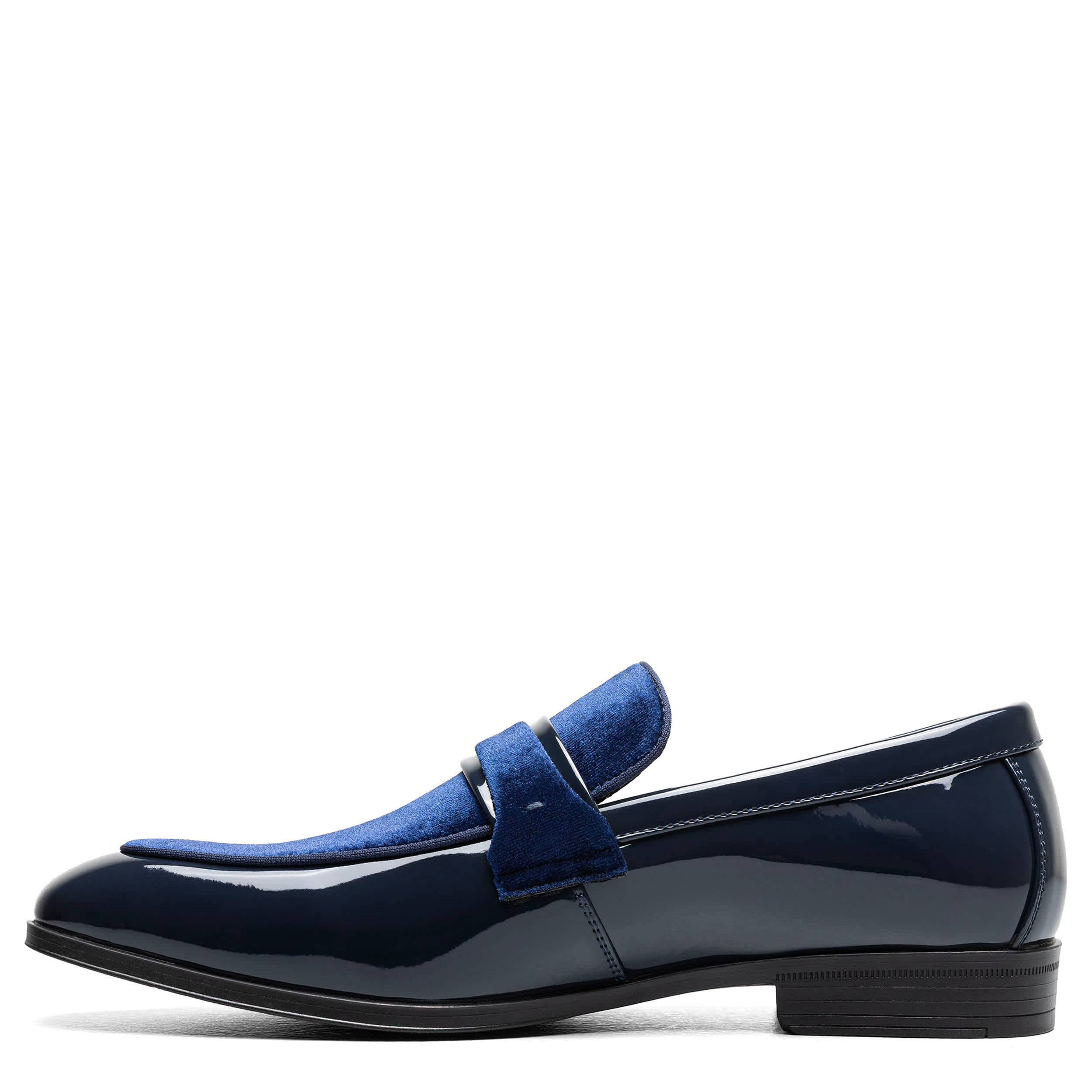 STACY ADAMS-MENS SPRATLEY LOAFERS-NAVY & 