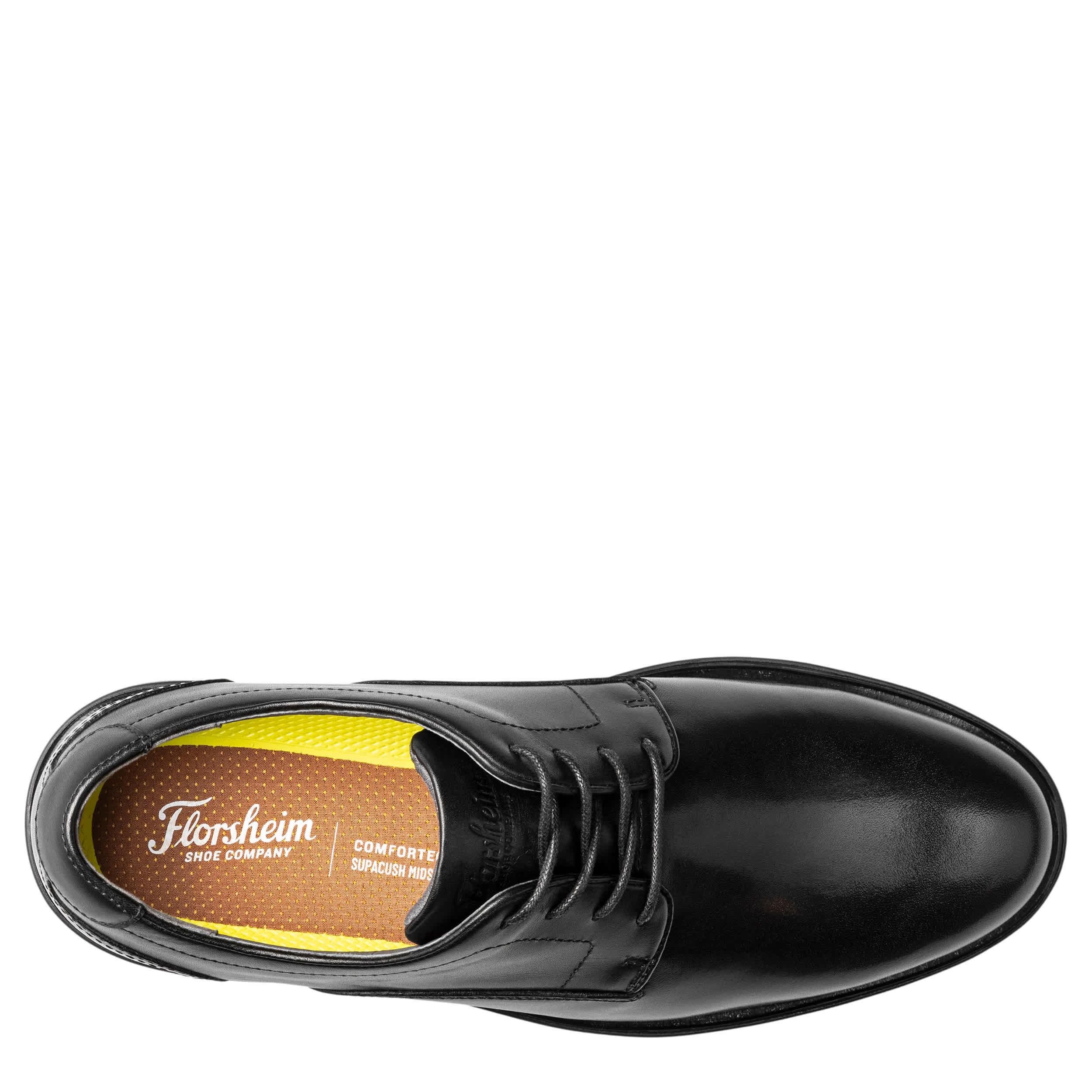 FLORSHEIM-MENS AVENUE PLAIN TOE OXFORD-BLACK & 