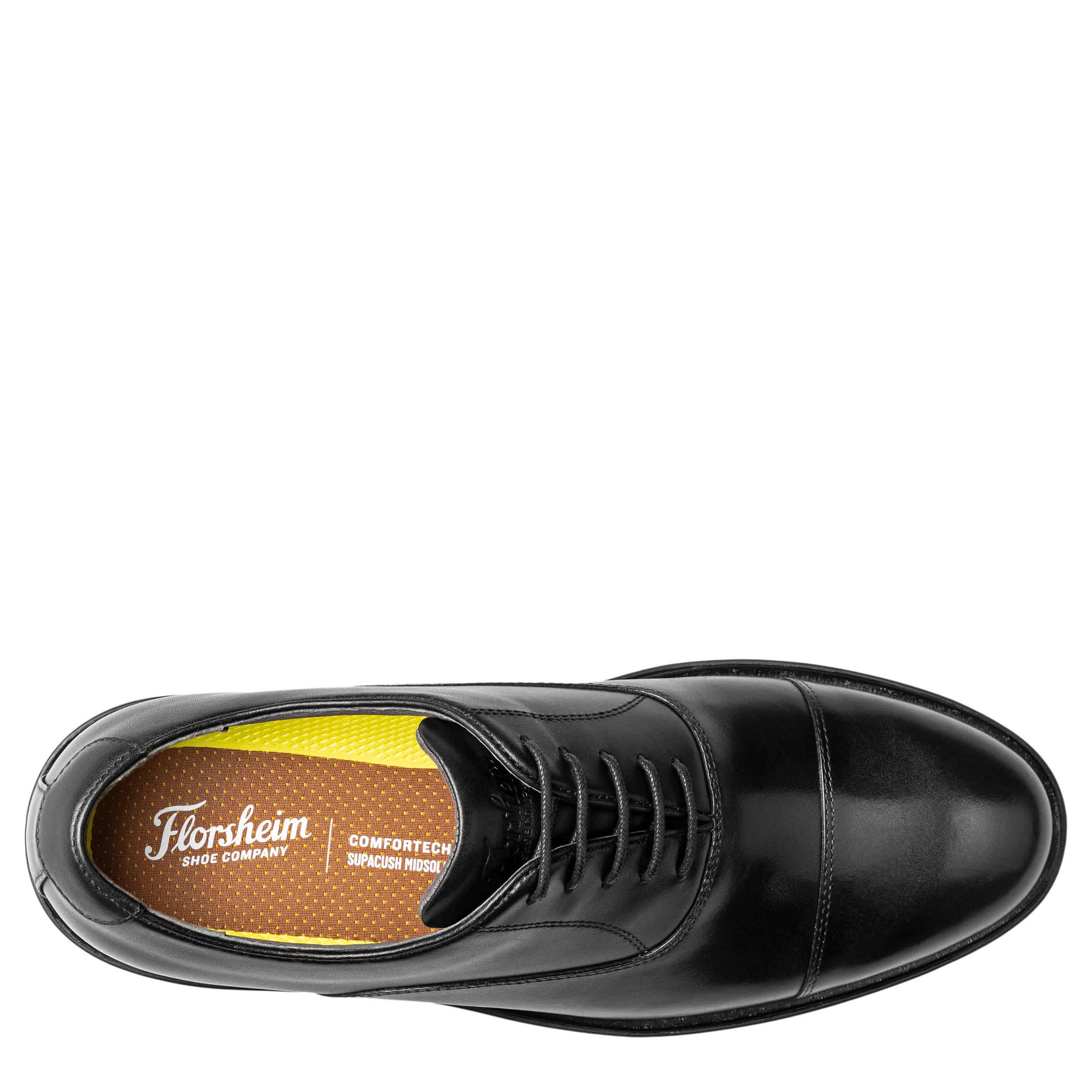 FLORSHEIM-MENS AVENUE CAP TOE OXFORD-BLACK & 