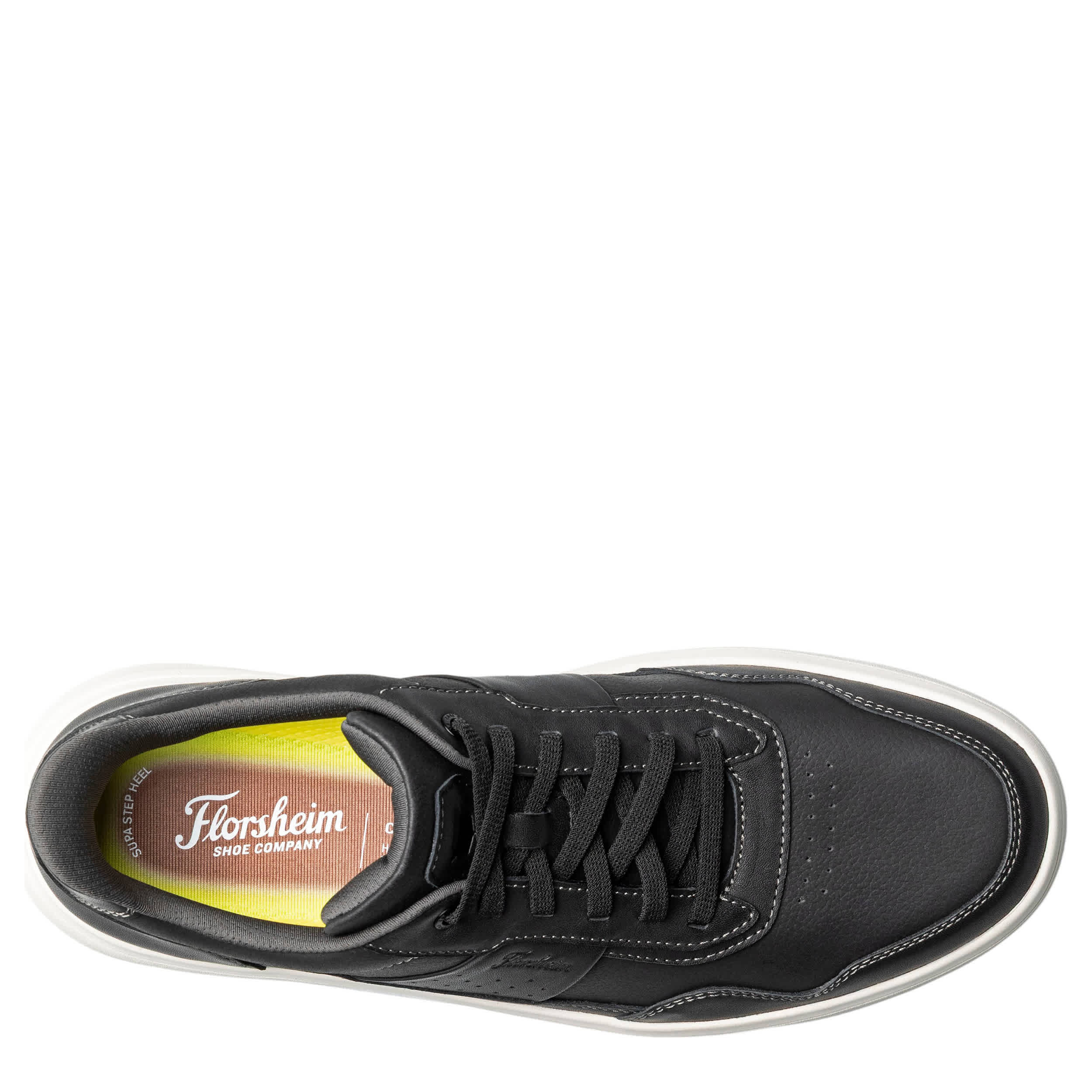 FLORSHEIM-MENS CROSSTOUR HANDS FREE SNEAKER-BLACK & WHITE