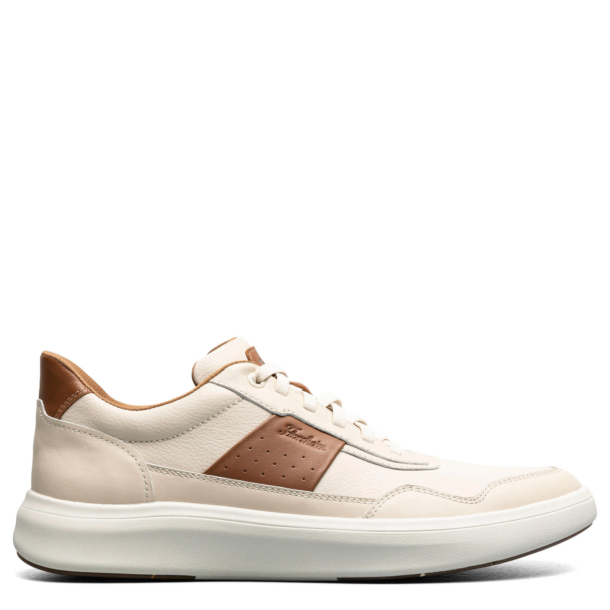 FLORSHEIM-MENS CROSSTOUR HANDS FREE SNEAKER-OFF WHITE & COGNAC