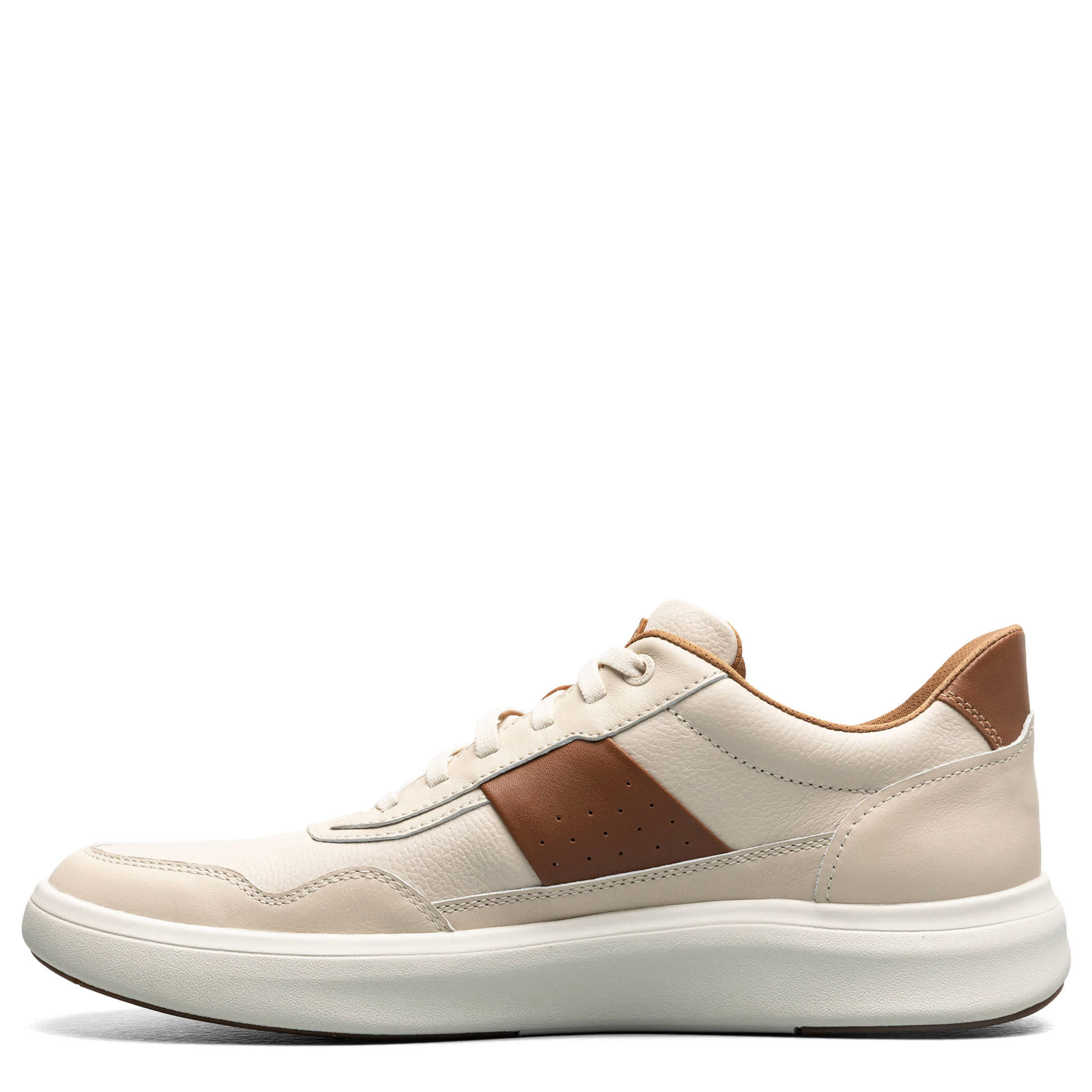 FLORSHEIM-MENS CROSSTOUR HANDS FREE SNEAKER-OFF WHITE & COGNAC