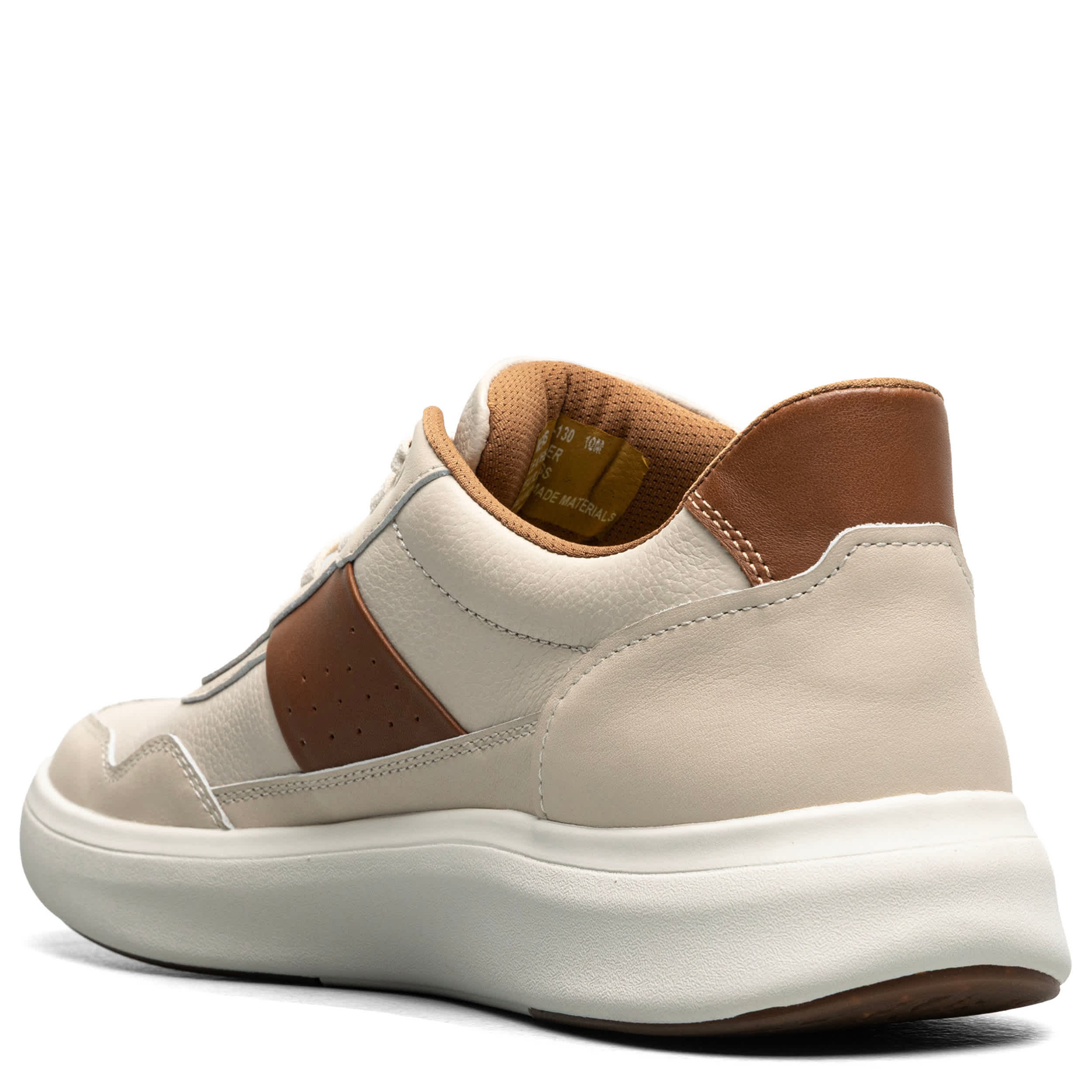 FLORSHEIM-MENS CROSSTOUR HANDS FREE SNEAKER-OFF WHITE & COGNAC