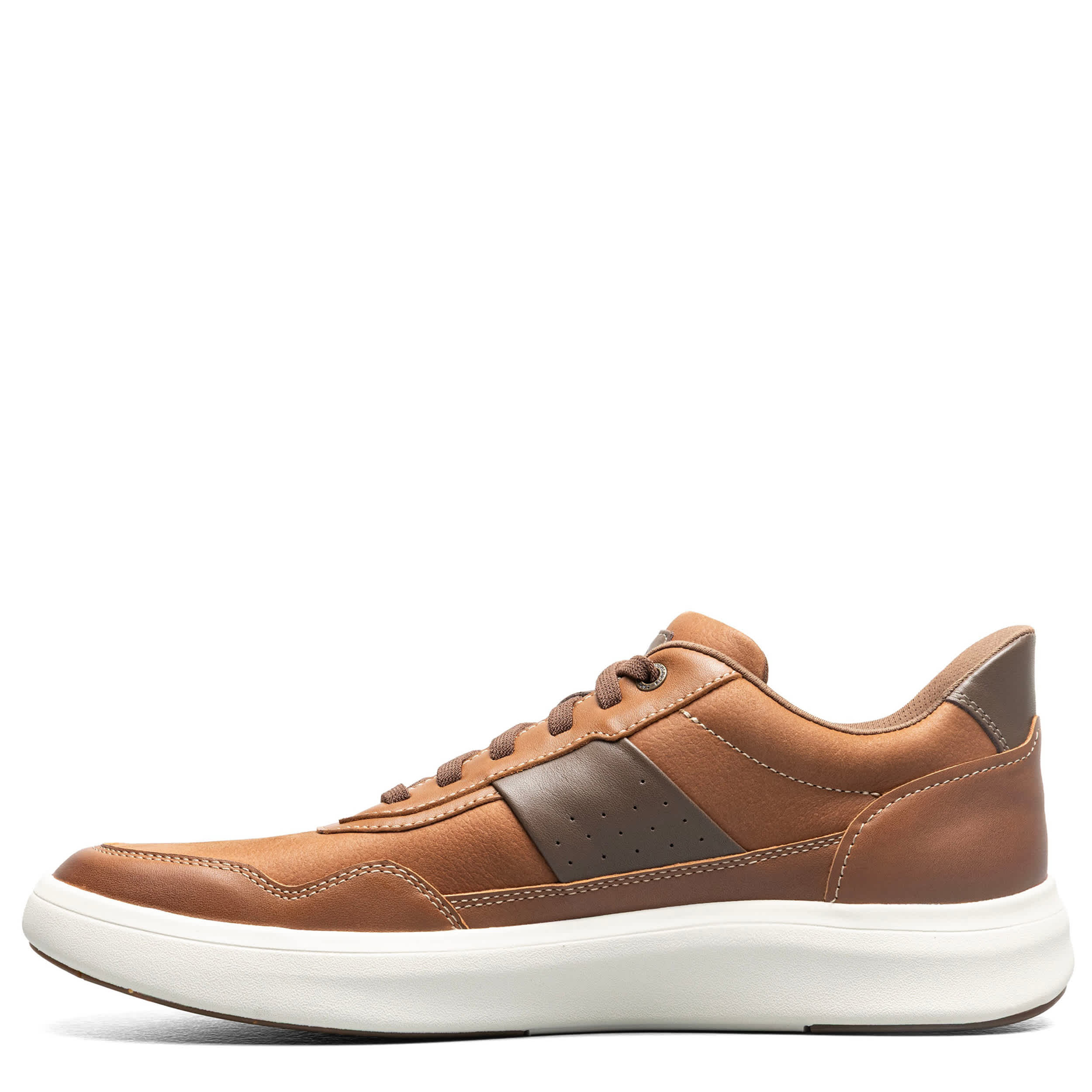 FLORSHEIM-MENS CROSSTOUR HANDS FREE SNEAKER-COGNAC & WHITE