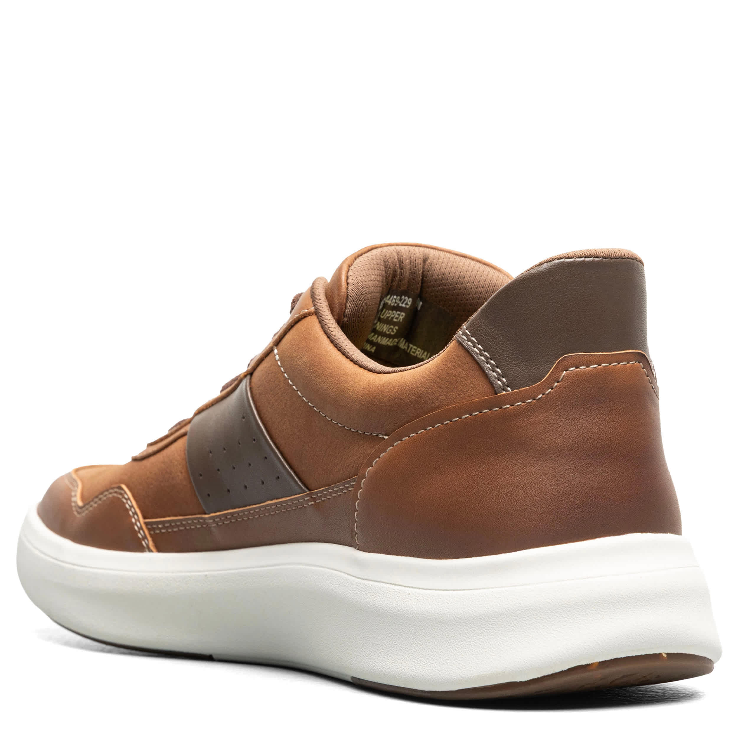 FLORSHEIM-MENS CROSSTOUR HANDS FREE SNEAKER-COGNAC & WHITE