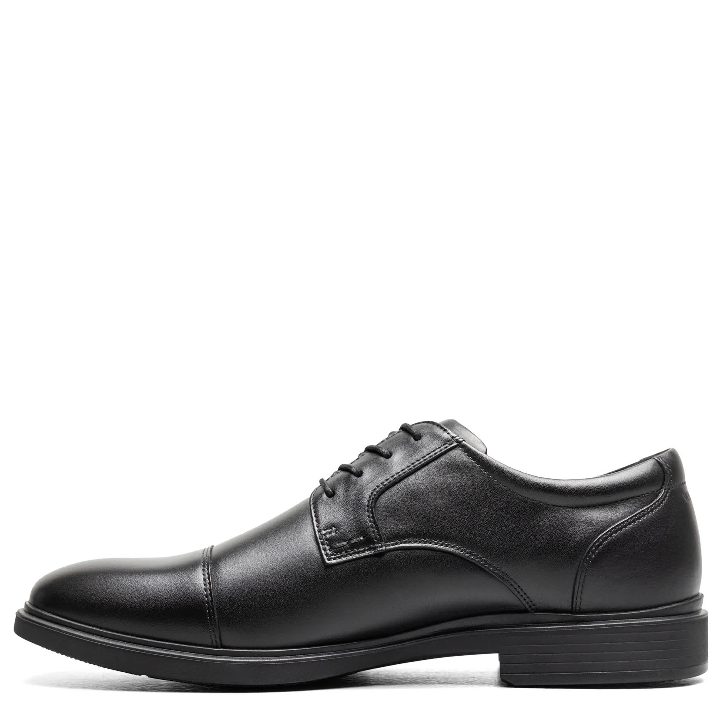 FLORSHEIM-MENS FORECAST II WATERPROOF CAP TOE OXFORD-BLACK & 