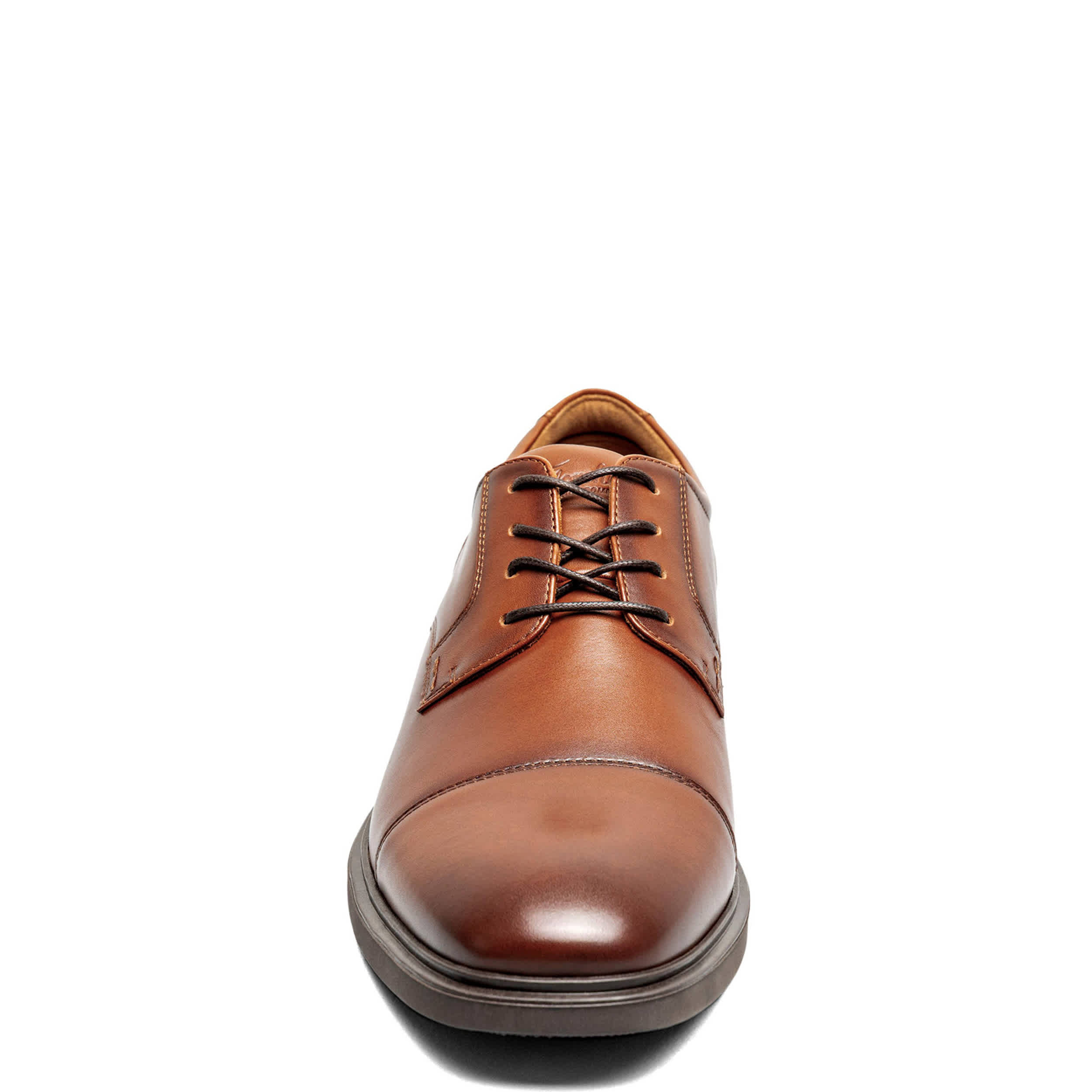 FLORSHEIM-MENS FORECAST II WATERPROOF CAP TOE OXFORD-COGNAC & 