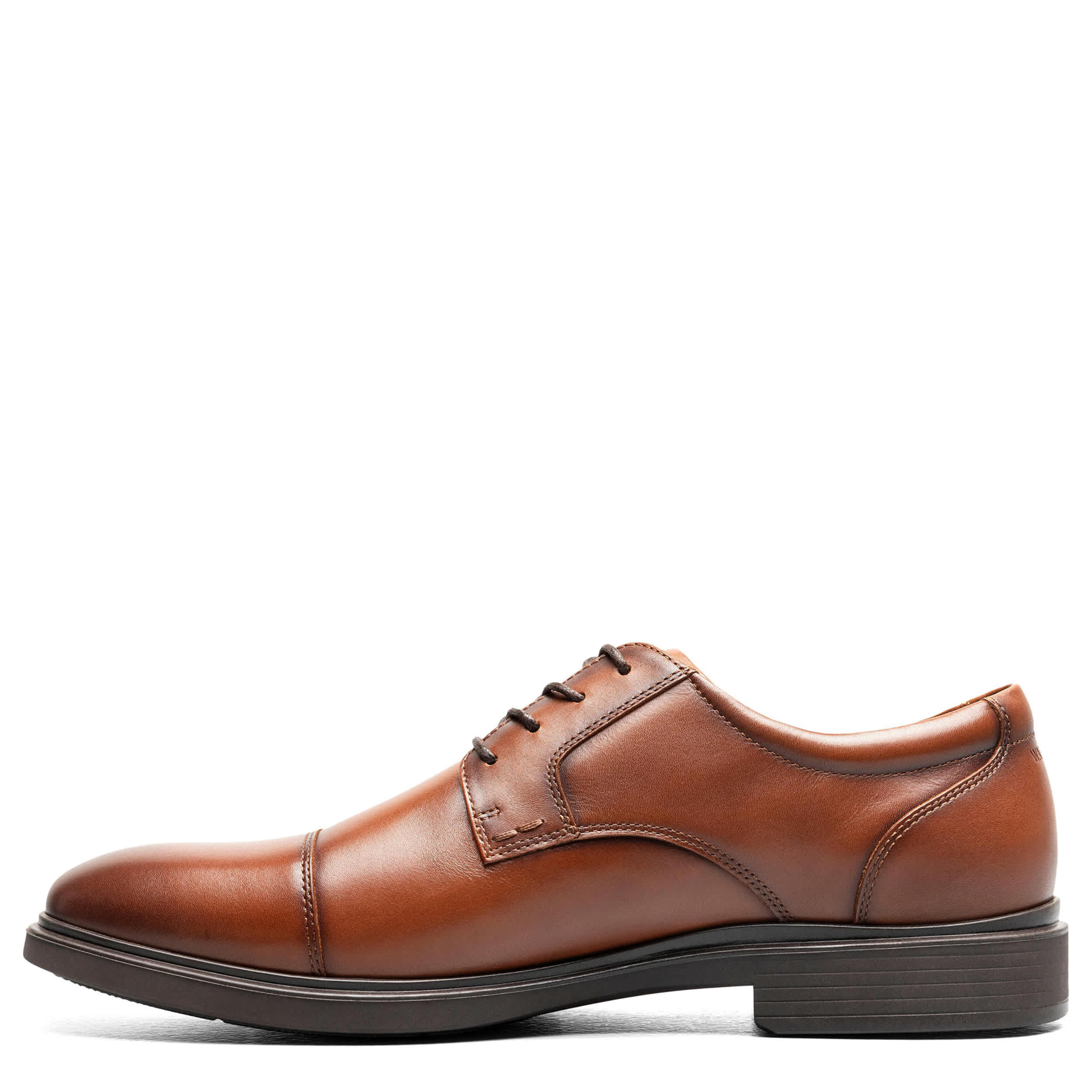 FLORSHEIM-MENS FORECAST II WATERPROOF CAP TOE OXFORD-COGNAC & 
