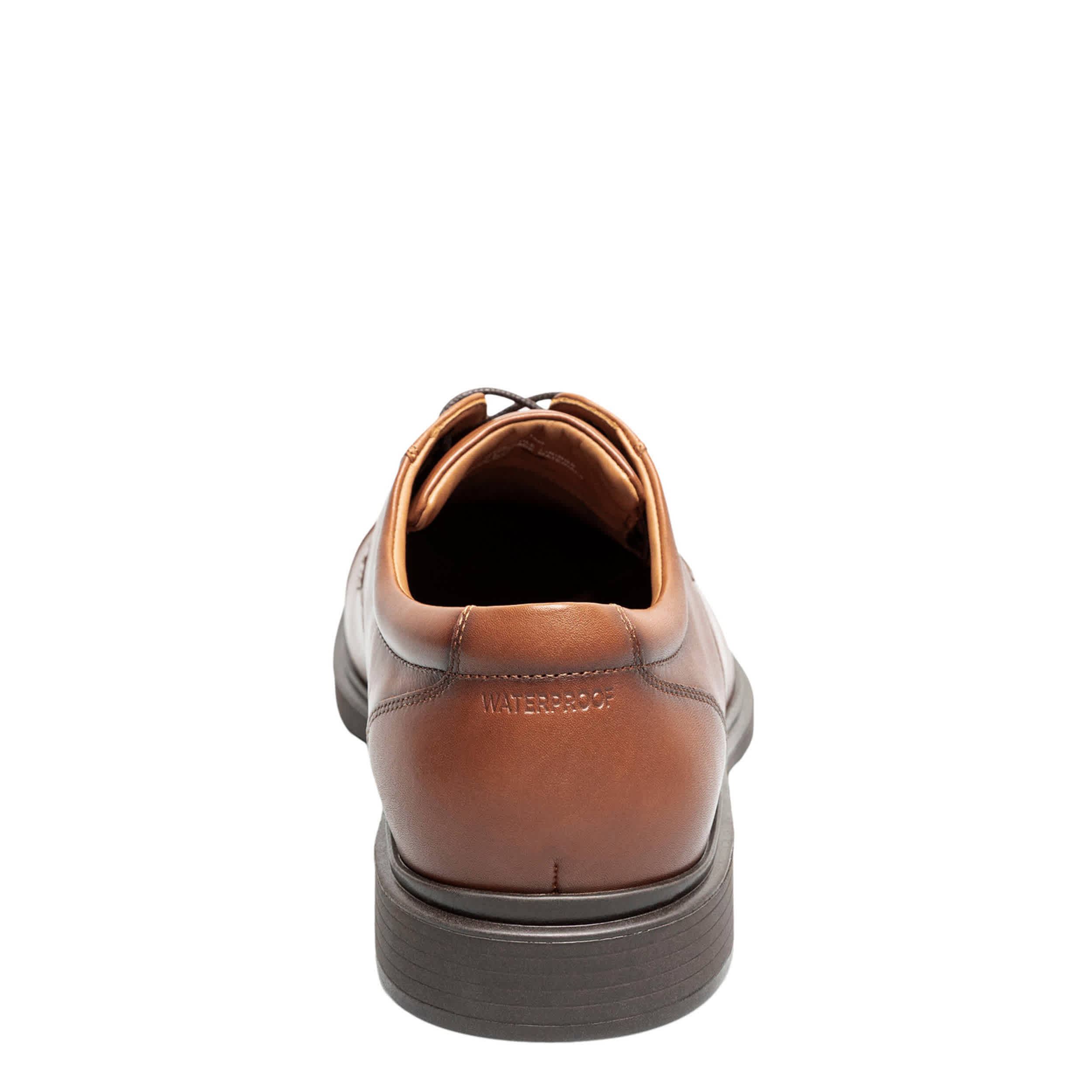 FLORSHEIM-MENS FORECAST II WATERPROOF CAP TOE OXFORD-COGNAC & 