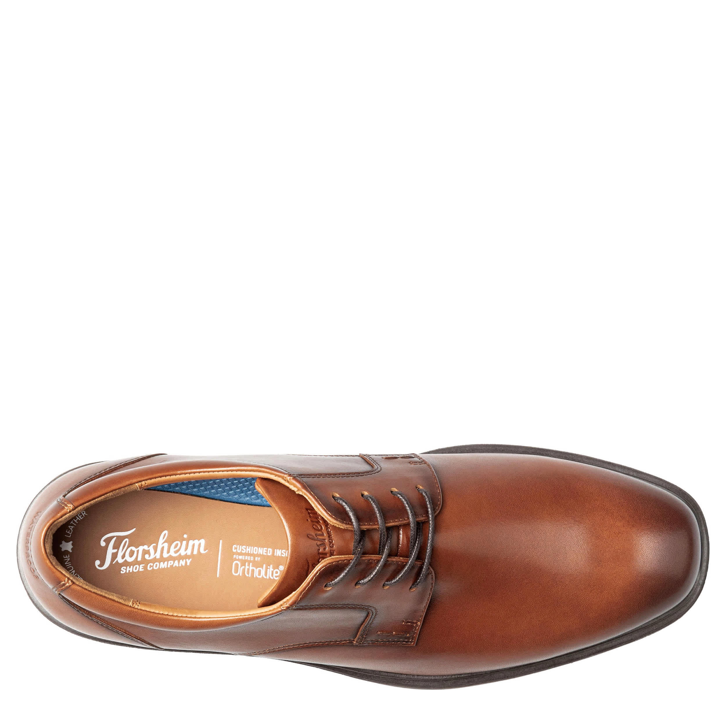 FLORSHEIM-MENS FORECAST II WATERPROOF OXFORD-COGNAC & 
