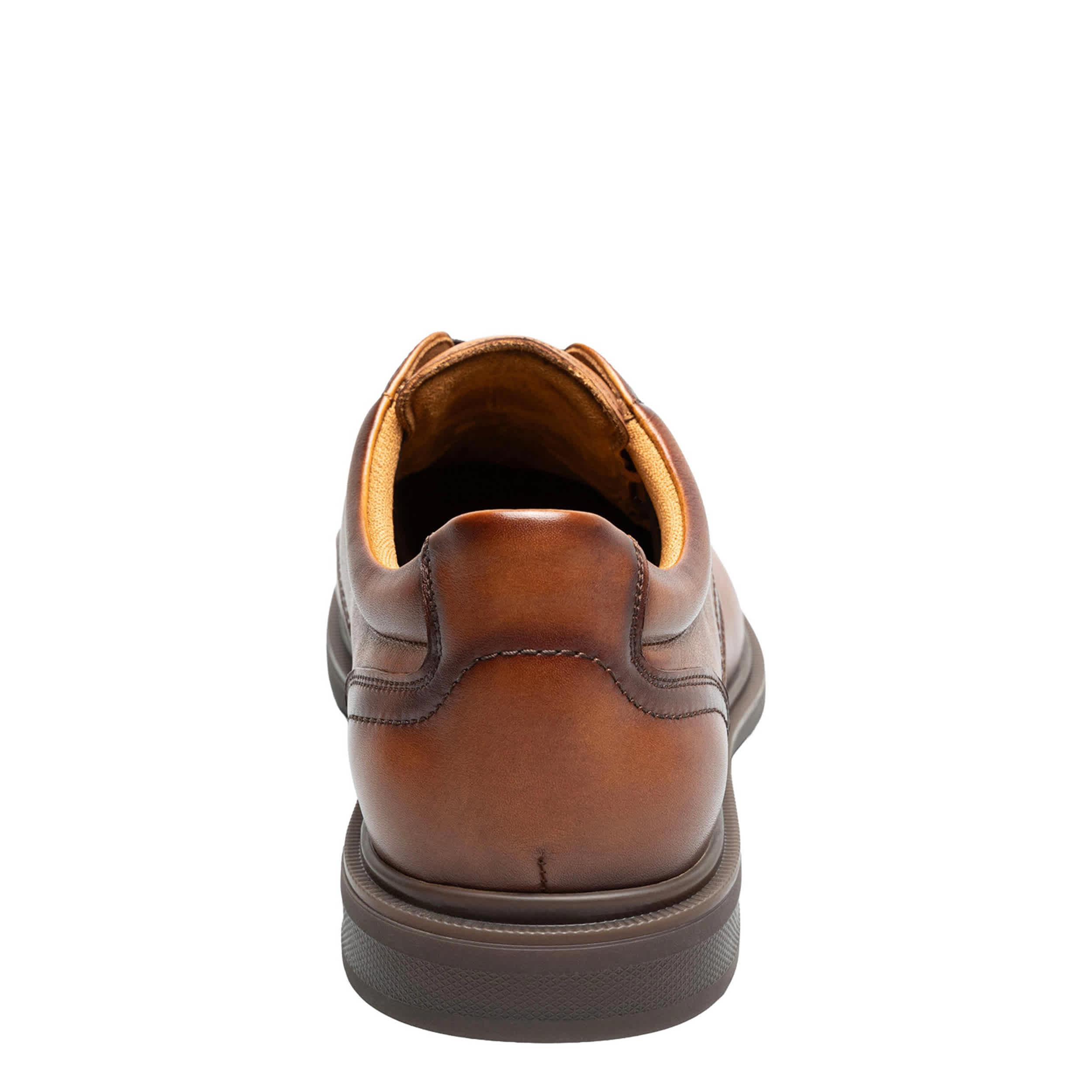 FLORSHEIM-MENS HIGHRISE CAP TOE HANDS FREE OXFORD-COGNAC & 