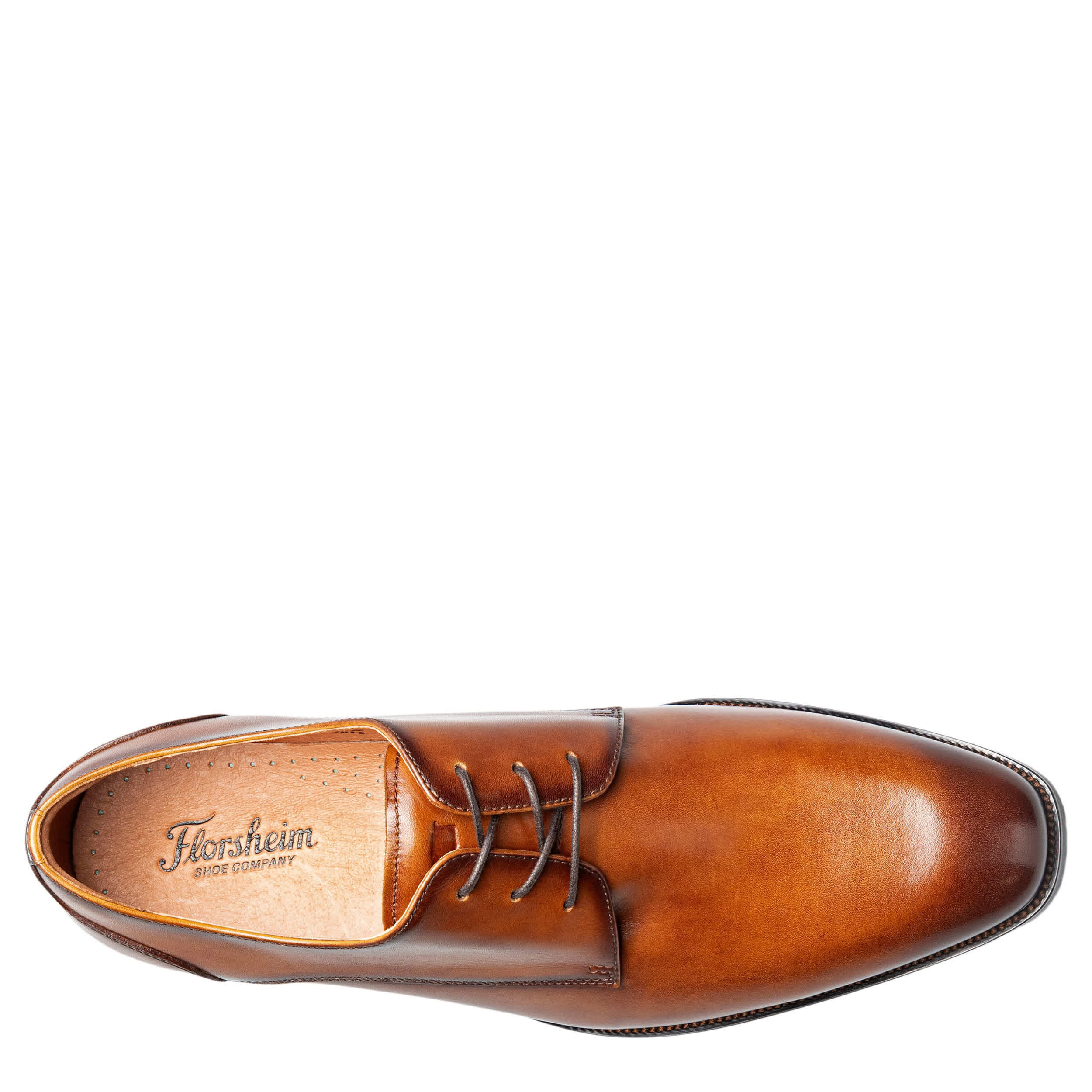 FLORSHEIM-MENS SORRENTO LUX OXFORD-COGNAC & 