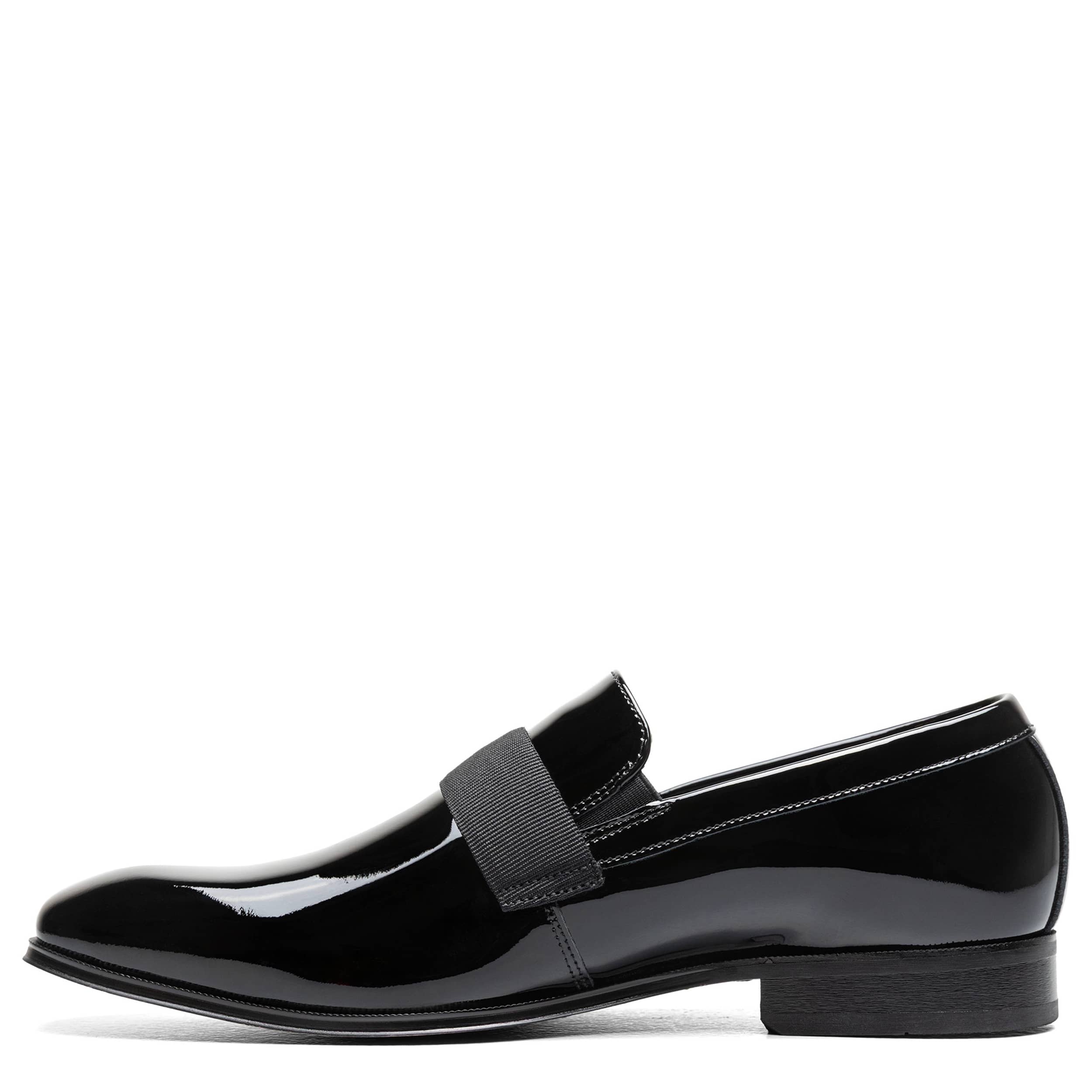 FLORSHEIM-MENS TUX STRAP SLIP ON-BLACK & 