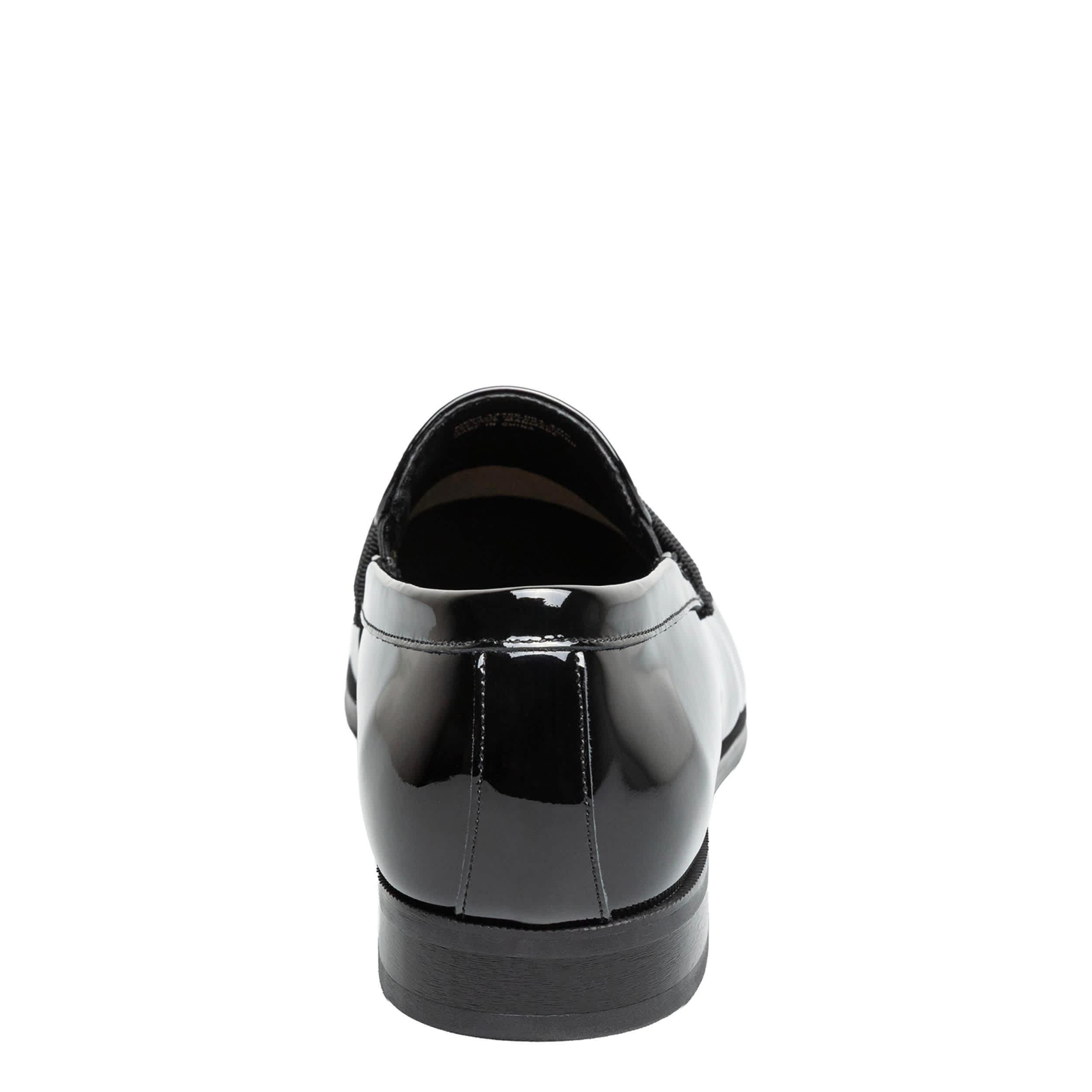 FLORSHEIM-MENS TUX STRAP SLIP ON-BLACK & 
