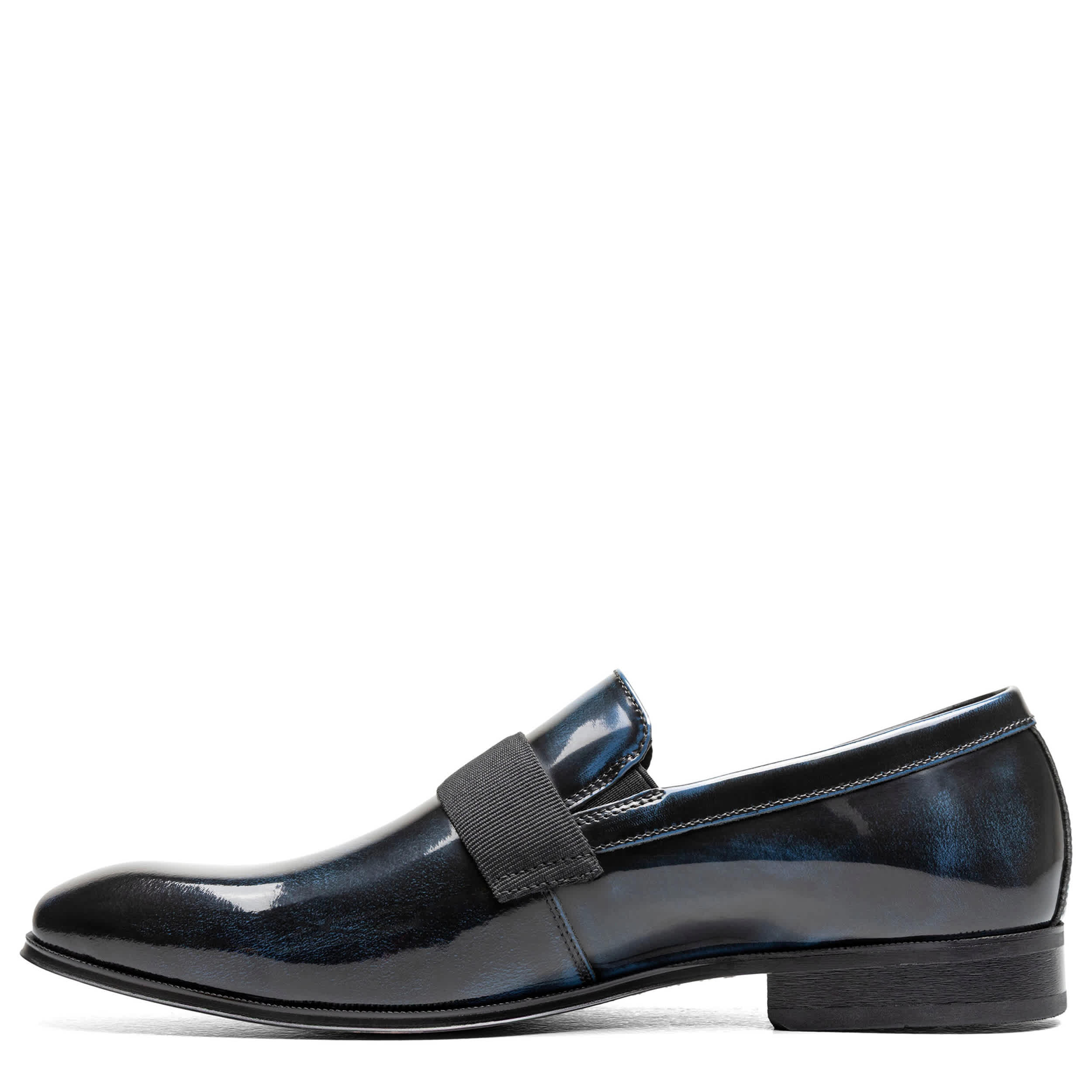 FLORSHEIM-MENS TUX STRAP SLIP ON-NAVY & 