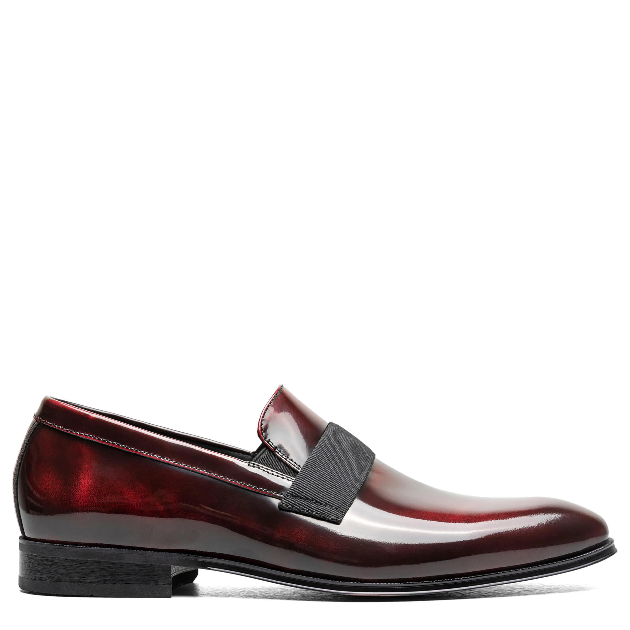 FLORSHEIM-MENS TUX STRAP SLIP ON-BURGUNDY & 