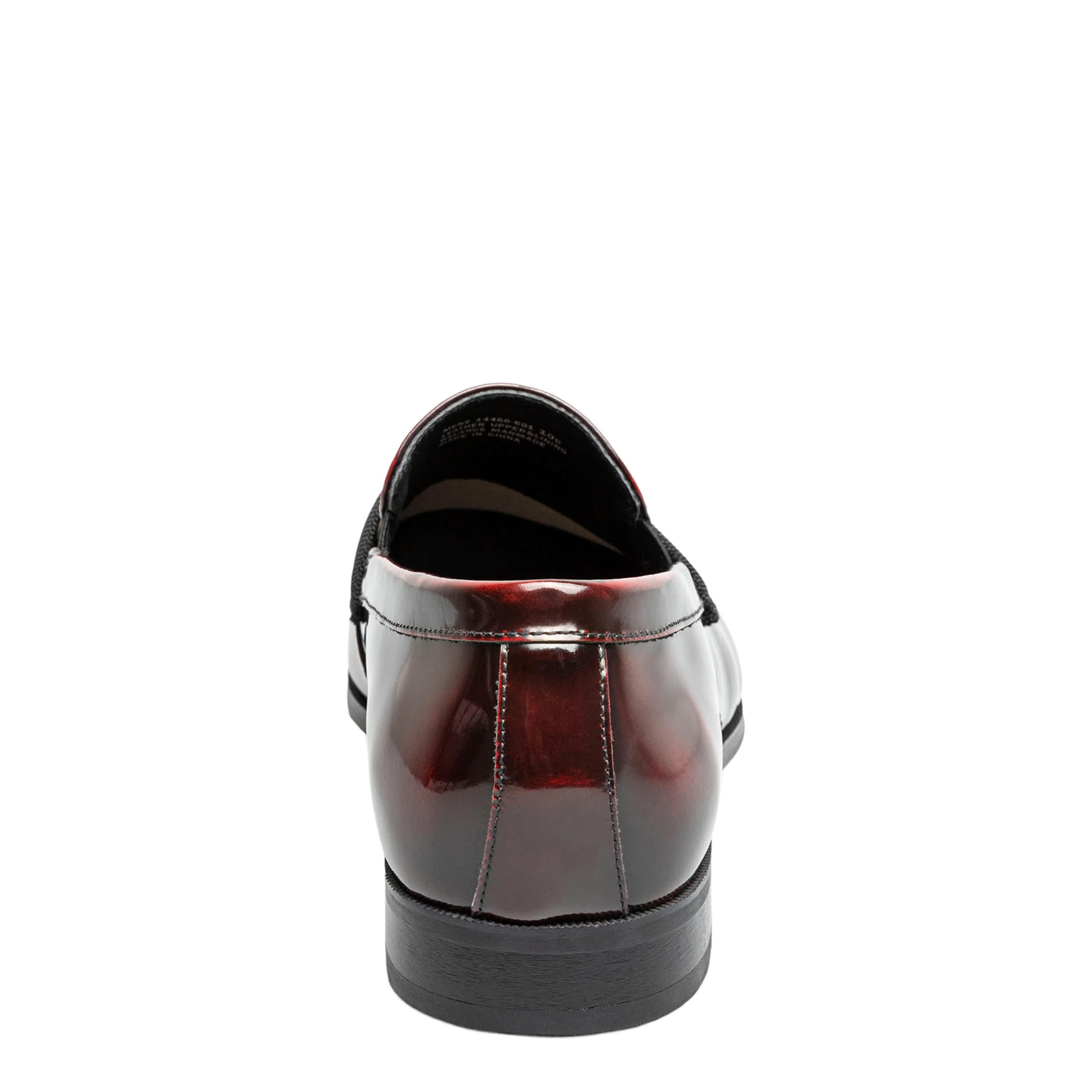 FLORSHEIM-MENS TUX STRAP SLIP ON-BURGUNDY & 