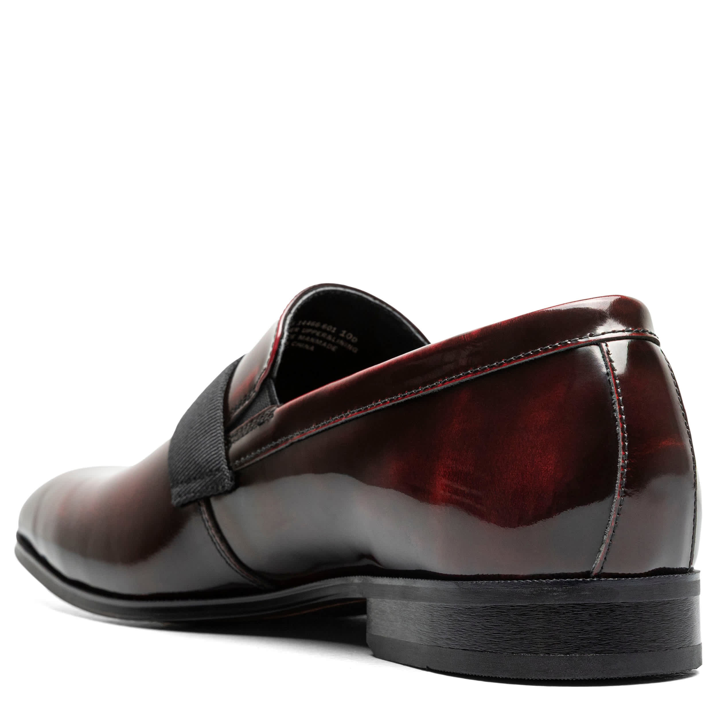 FLORSHEIM-MENS TUX STRAP SLIP ON-BURGUNDY & 