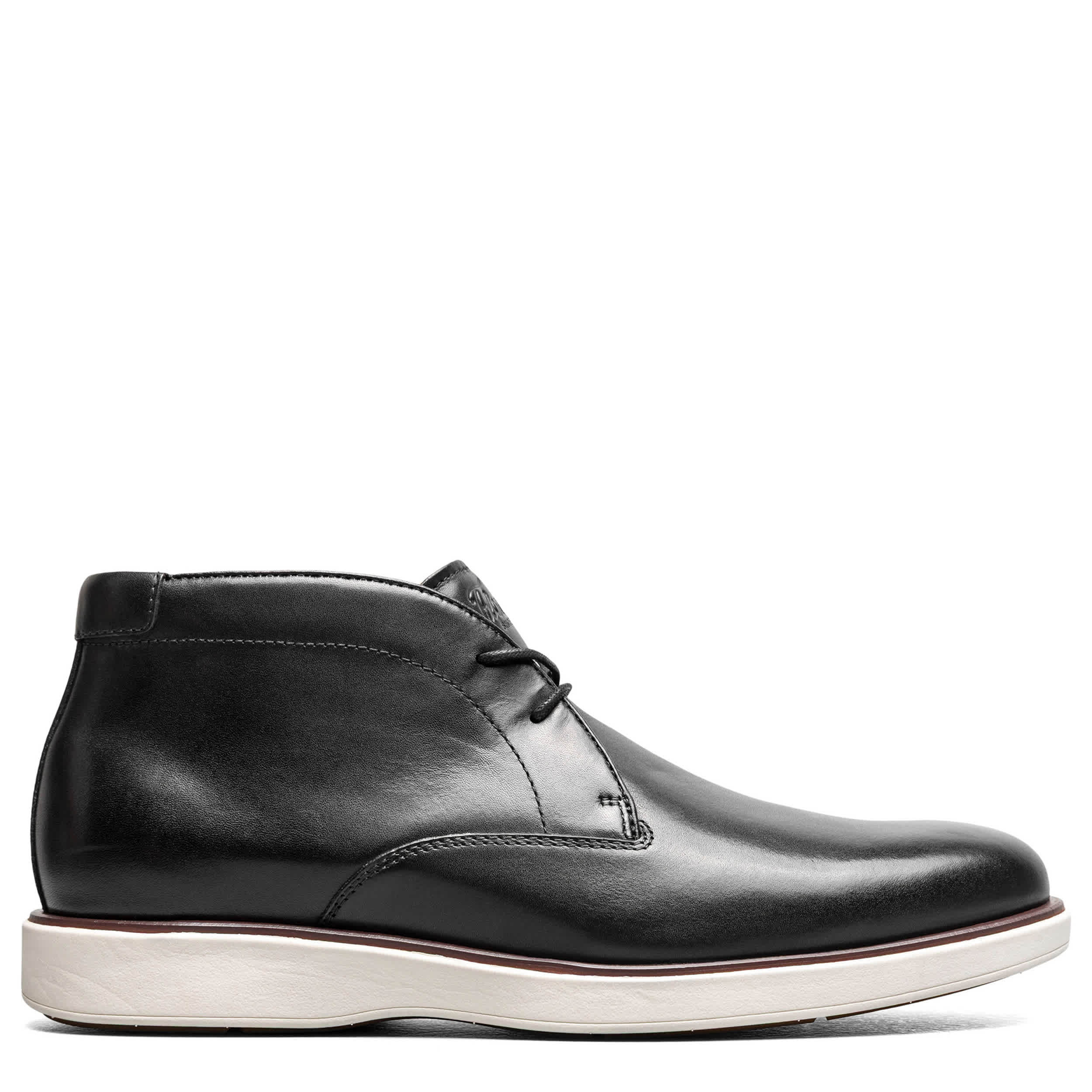 FLORSHEIM-MENS AVENUE CHUKKA BOOT-BLACK & WHITE