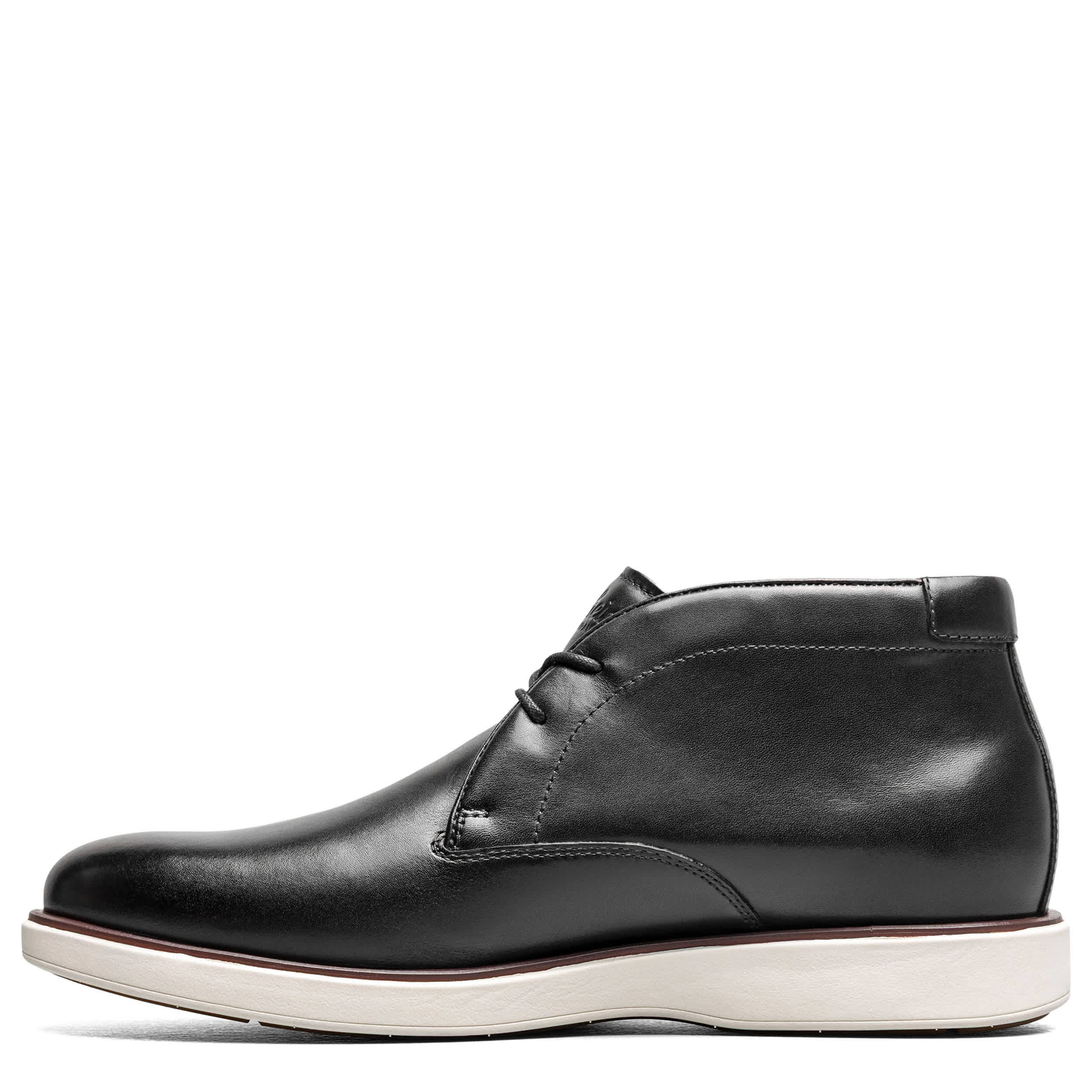 FLORSHEIM-MENS AVENUE CHUKKA BOOT-BLACK & WHITE
