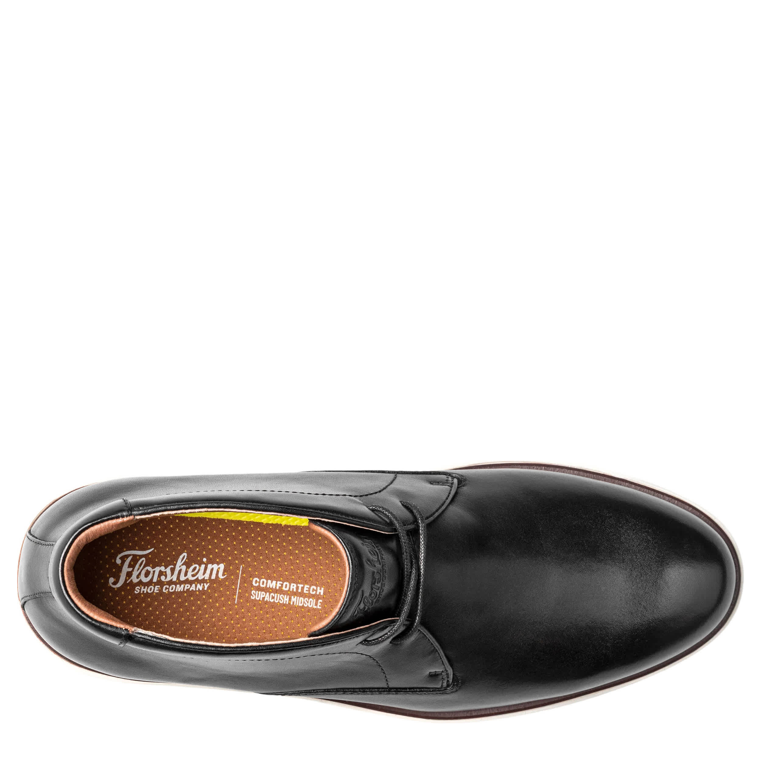FLORSHEIM-MENS AVENUE CHUKKA BOOT-BLACK & WHITE