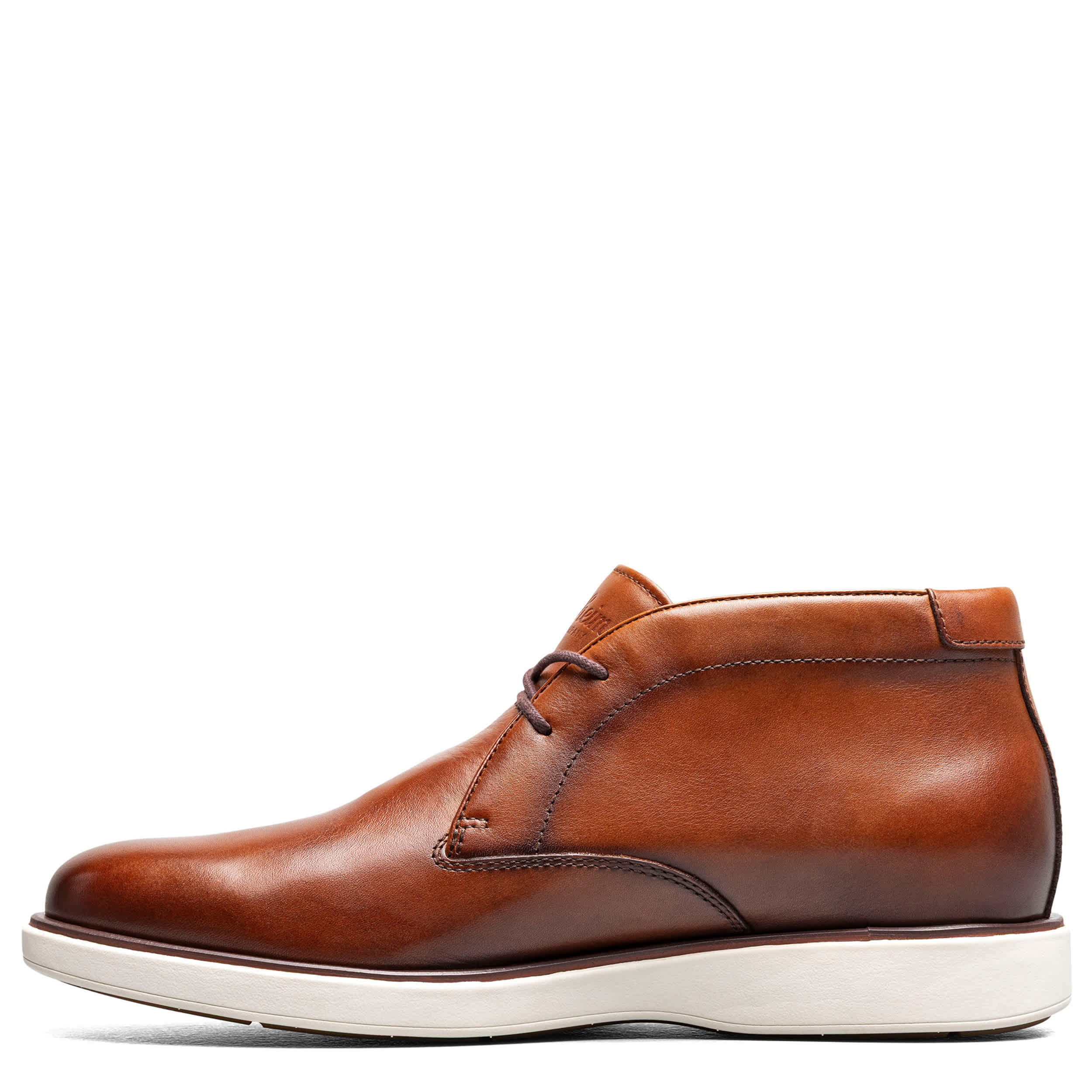FLORSHEIM-MENS AVENUE CHUKKA BOOT-COGNAC & WHITE