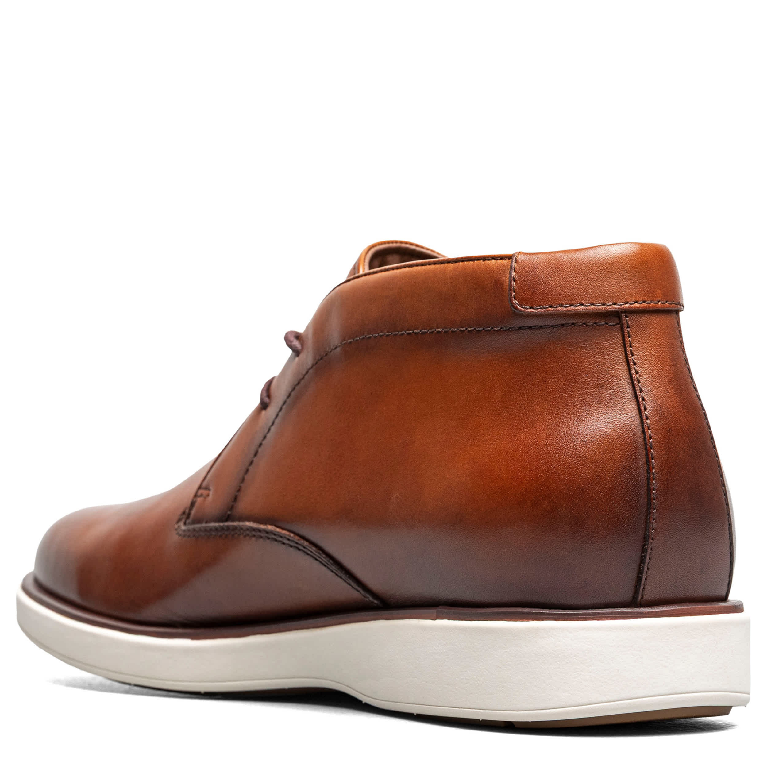 FLORSHEIM-MENS AVENUE CHUKKA BOOT-COGNAC & WHITE