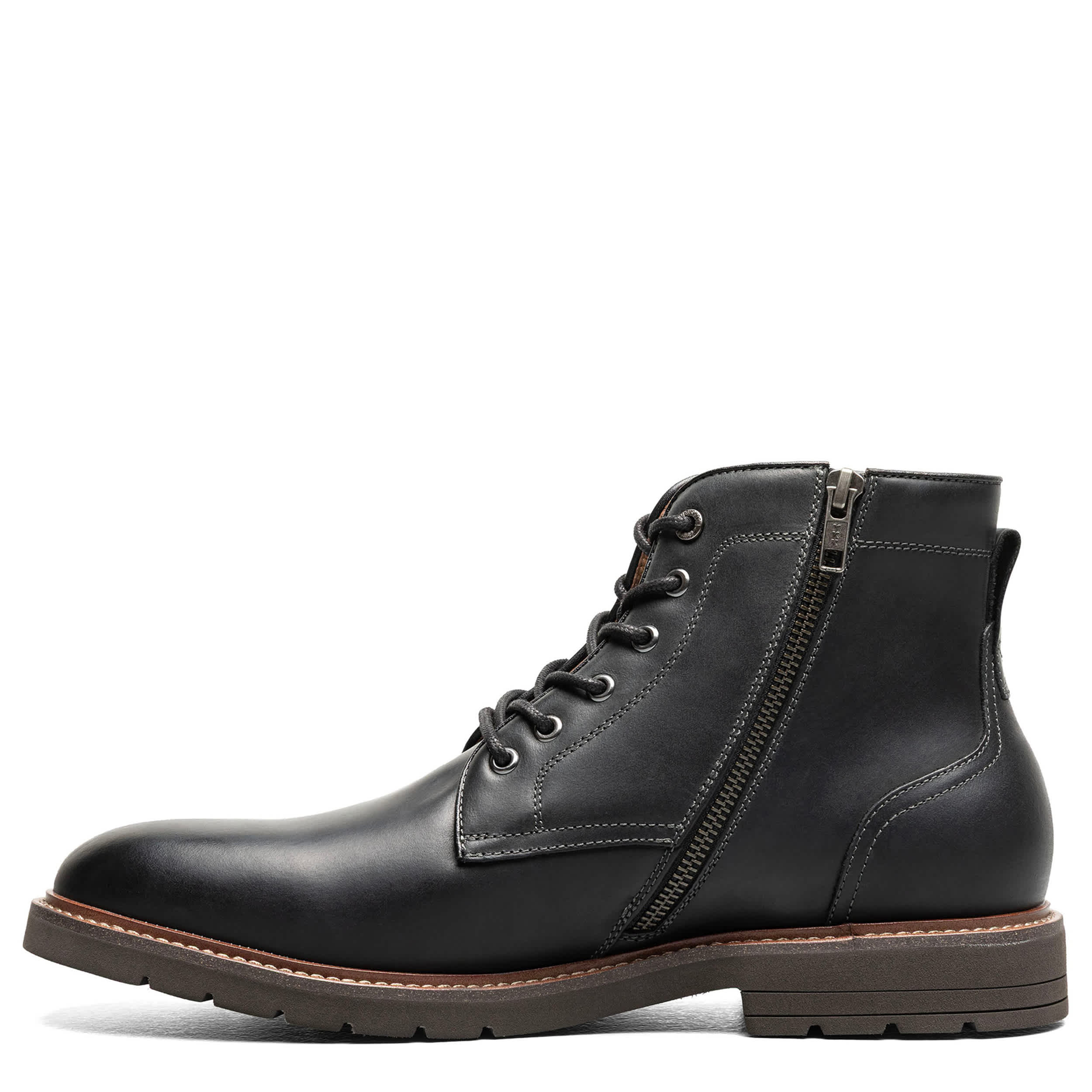 FLORSHEIM-MENS REDFORD LACE-UP BOOT-BLACK & 